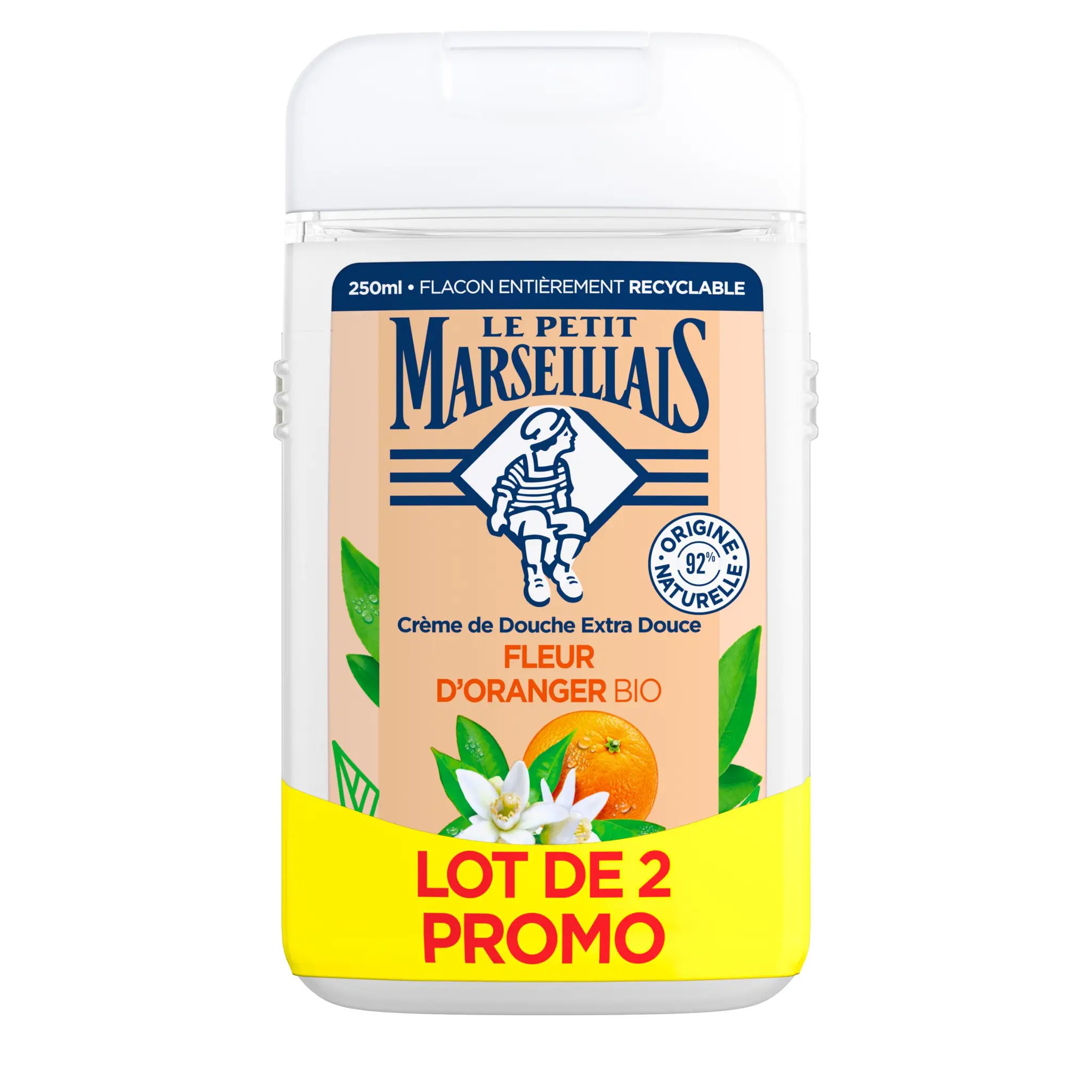 LE PETIT MARSEILLAIS Crème de douche extra douce fleur d'oranger bio