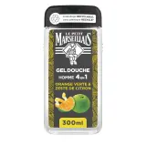LE PETIT MARSEILLAIS Gel douche homme énergisant 4en1 corps, cheveux, visage, barbe à l'orange verte et zeste citron