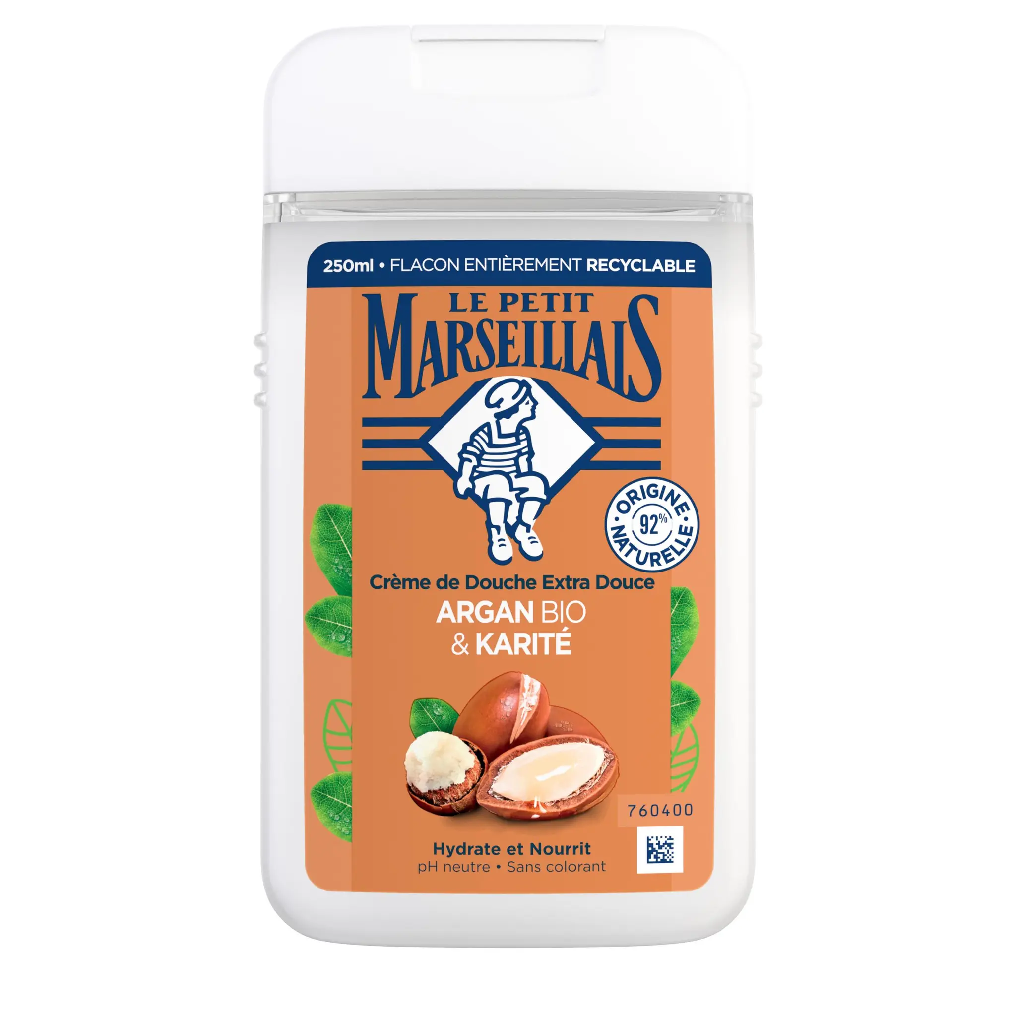 LE PETIT MARSEILLAIS Gel douche hydratant extra doux argan bio et karité