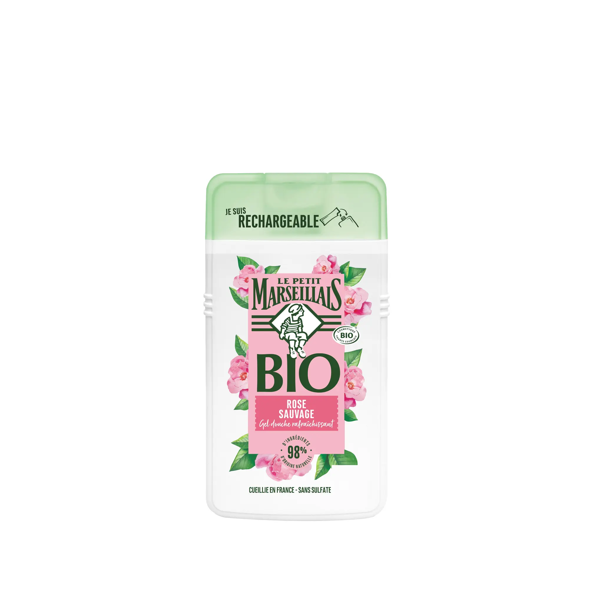 LE PETIT MARSEILLAIS Gel douche bio rafraîchissant rose sauvage