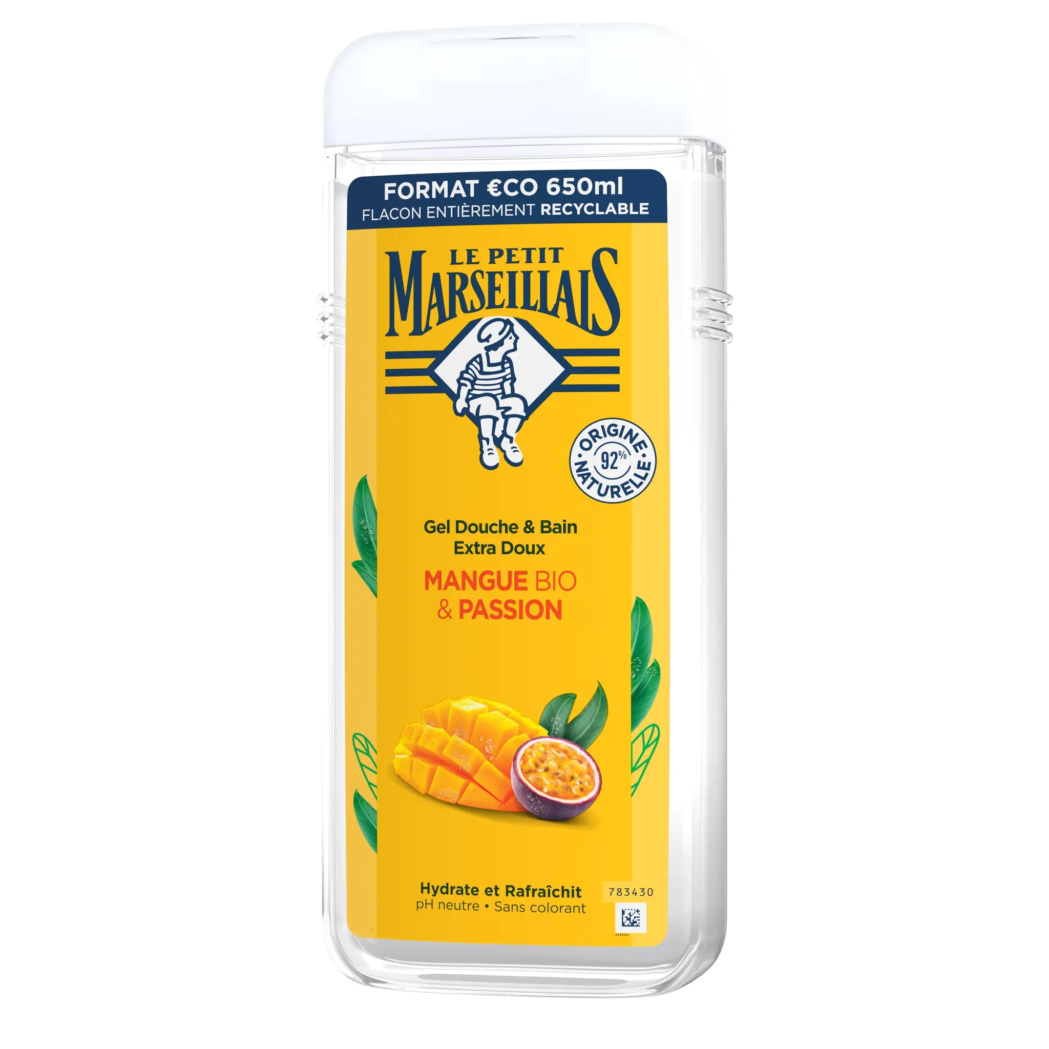LE PETIT MARSEILLAIS Gel douche extra doux mangue bio et passion
