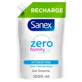SANEX Eco recharge gel douche Zero% family tous types de peaux