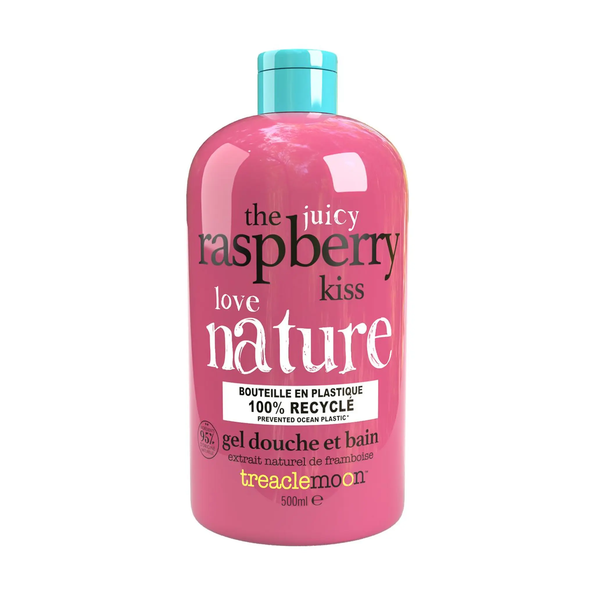 TREACLEMOON Gel douche et bain the juicy raspberry kiss love nature à l'extrait de framboise