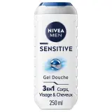 NIVEA MEN Sensitive Gel douche 3en1 corps visage & cheveux