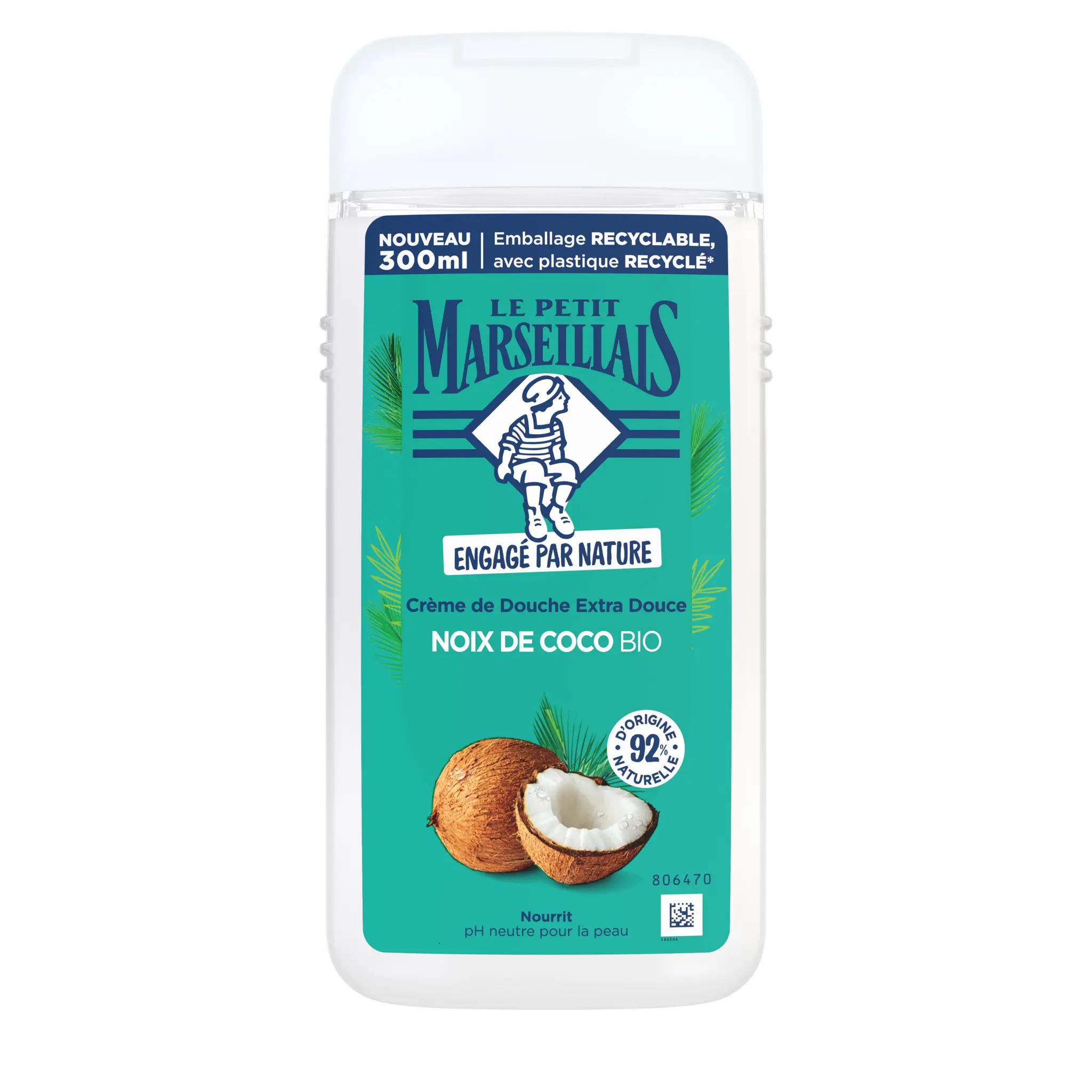 LE PETIT MARSEILLAIS Crème de douche noix de coco bio