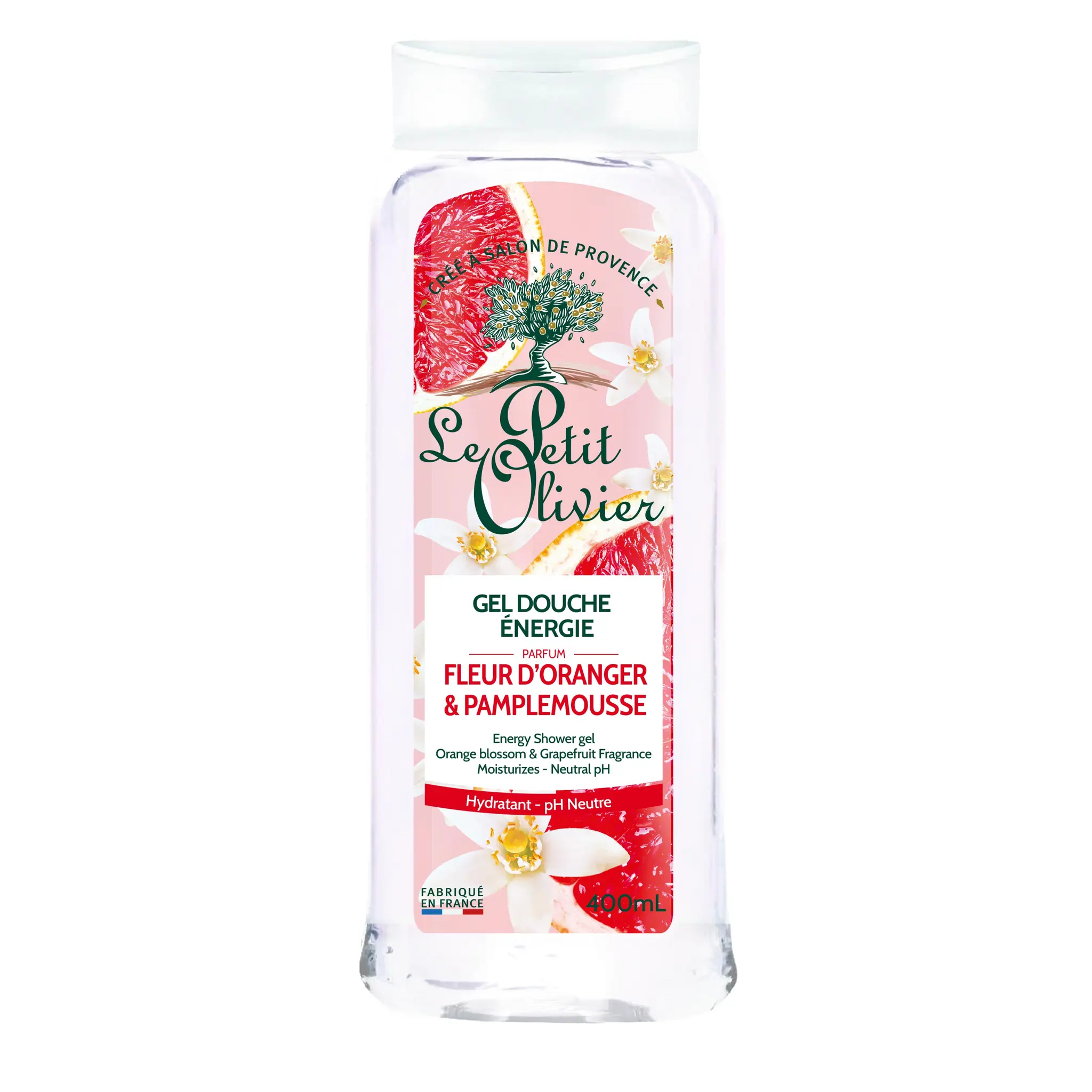 LE PETIT OLIVIER Gel douche énergie parfum fleur d'oranger et pamplemousse