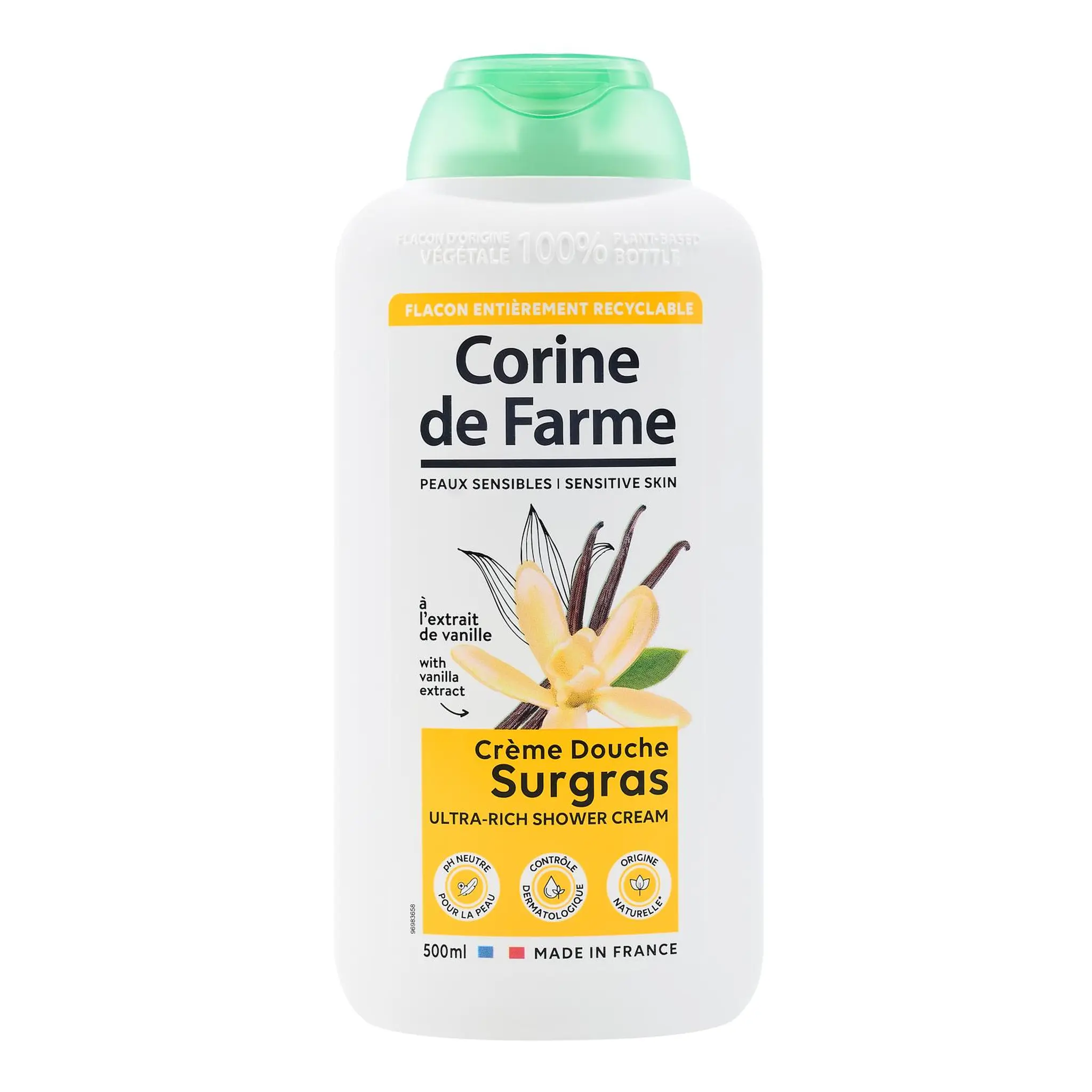 CORINE DE FARME crème douche surgras peaux sensible vanille