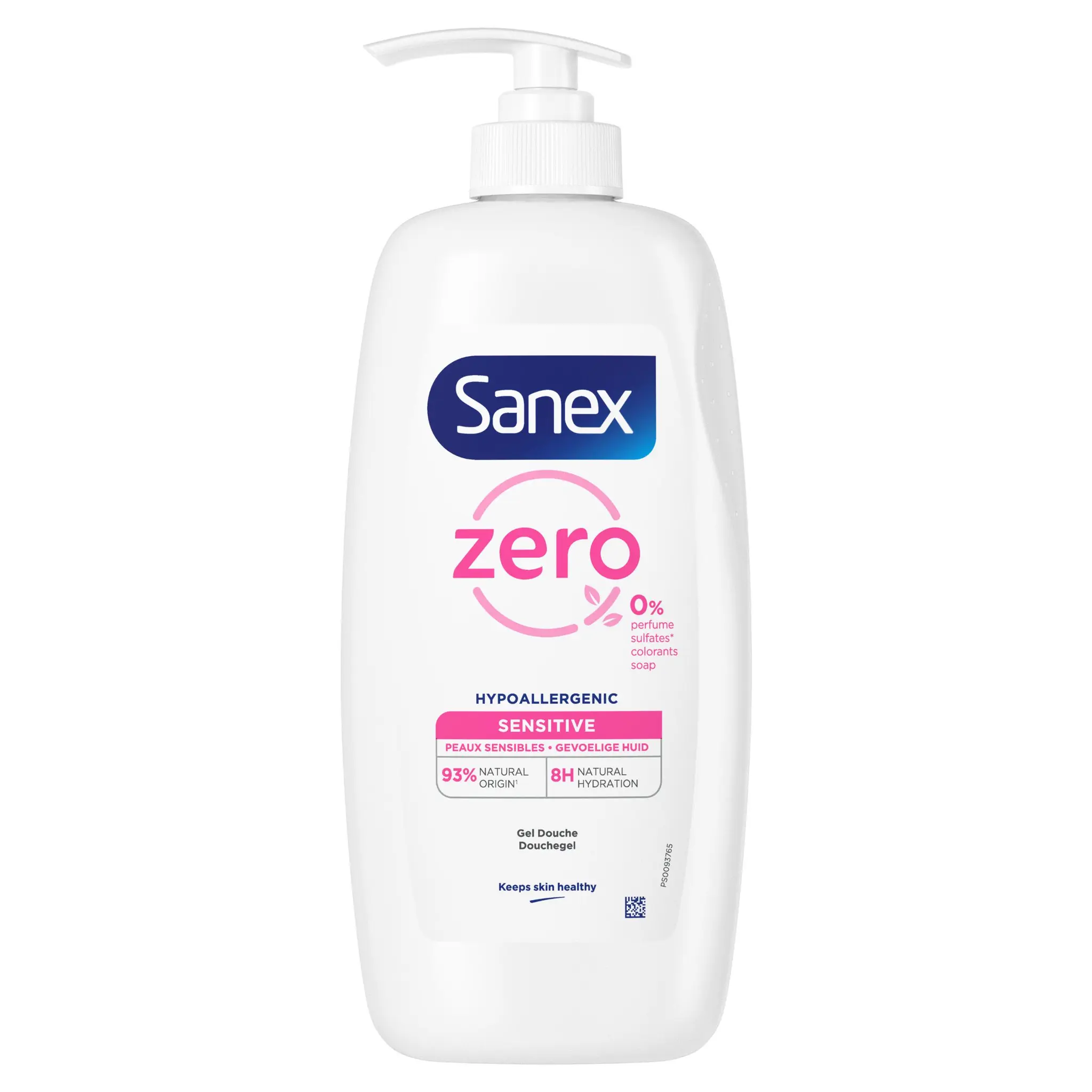 SANEX Gel douche sensitive Zero% peaux sensibles