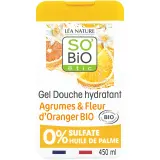SO BIO ETIC Gel douche hydratant argrumes et fleur d'oranger bio