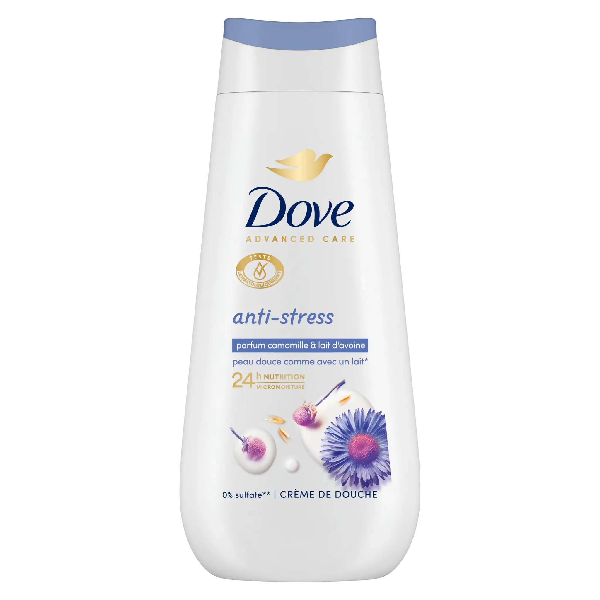 DOVE Advanced Care Crème de douche anti-stress camomille et lait d'avoine