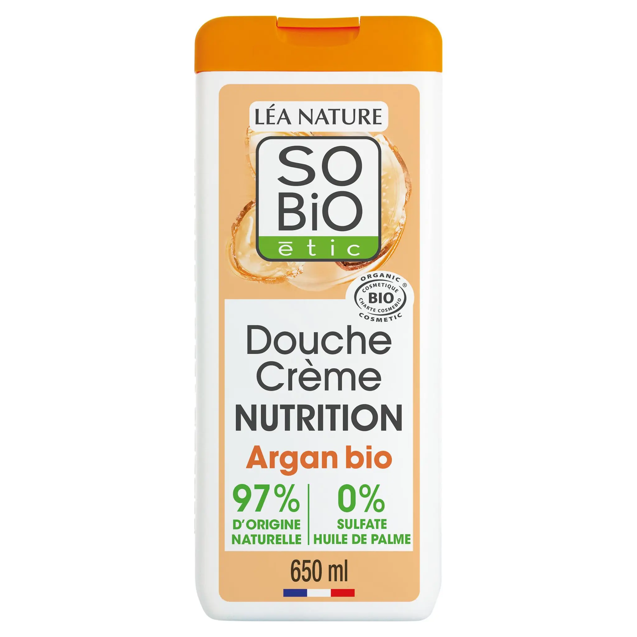 SO BIO ETIC Douche crème nutrition huile d'argan peaux extra-sèches
