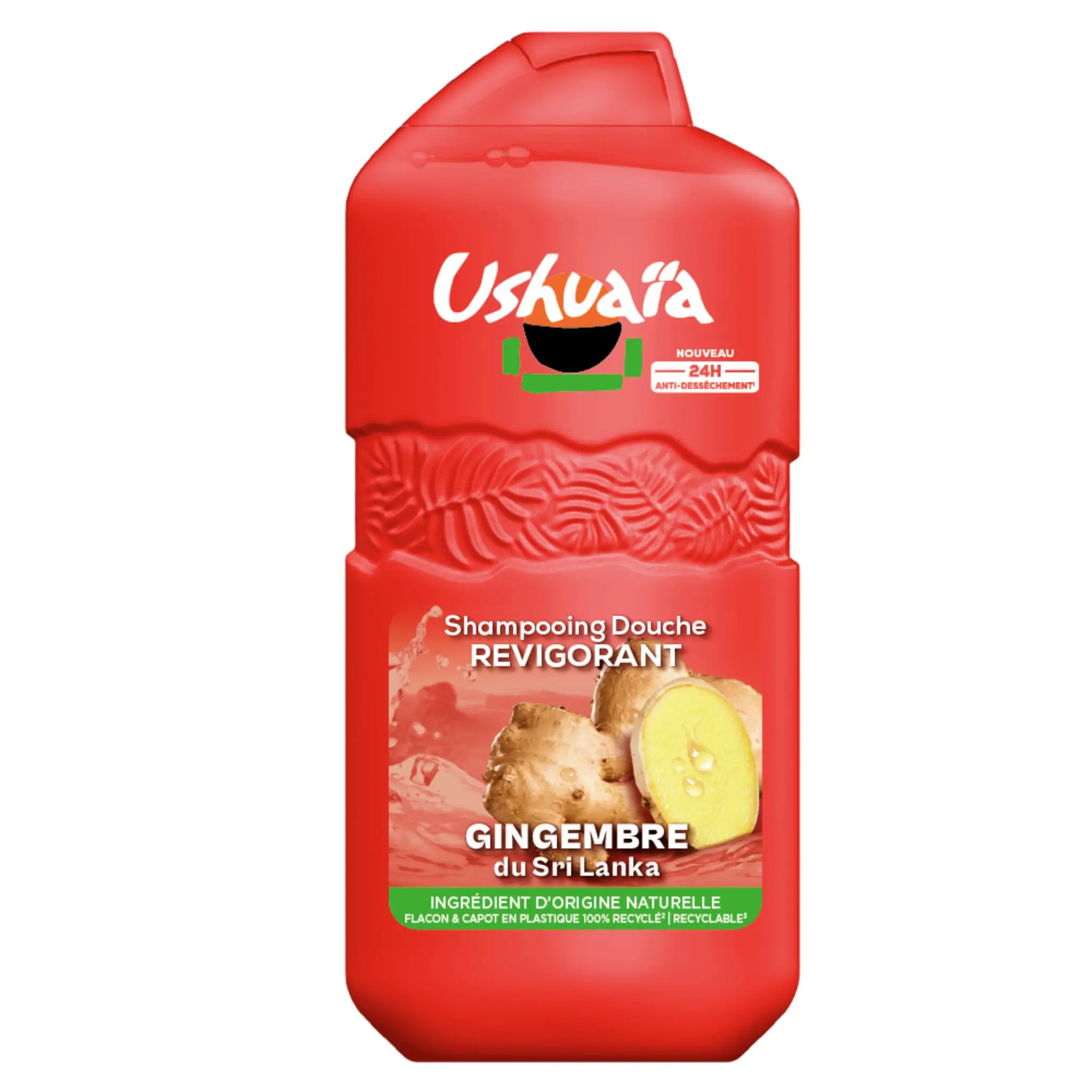 USHUAIA Shampooing douche revigorant au gingembre du Sri Lanka