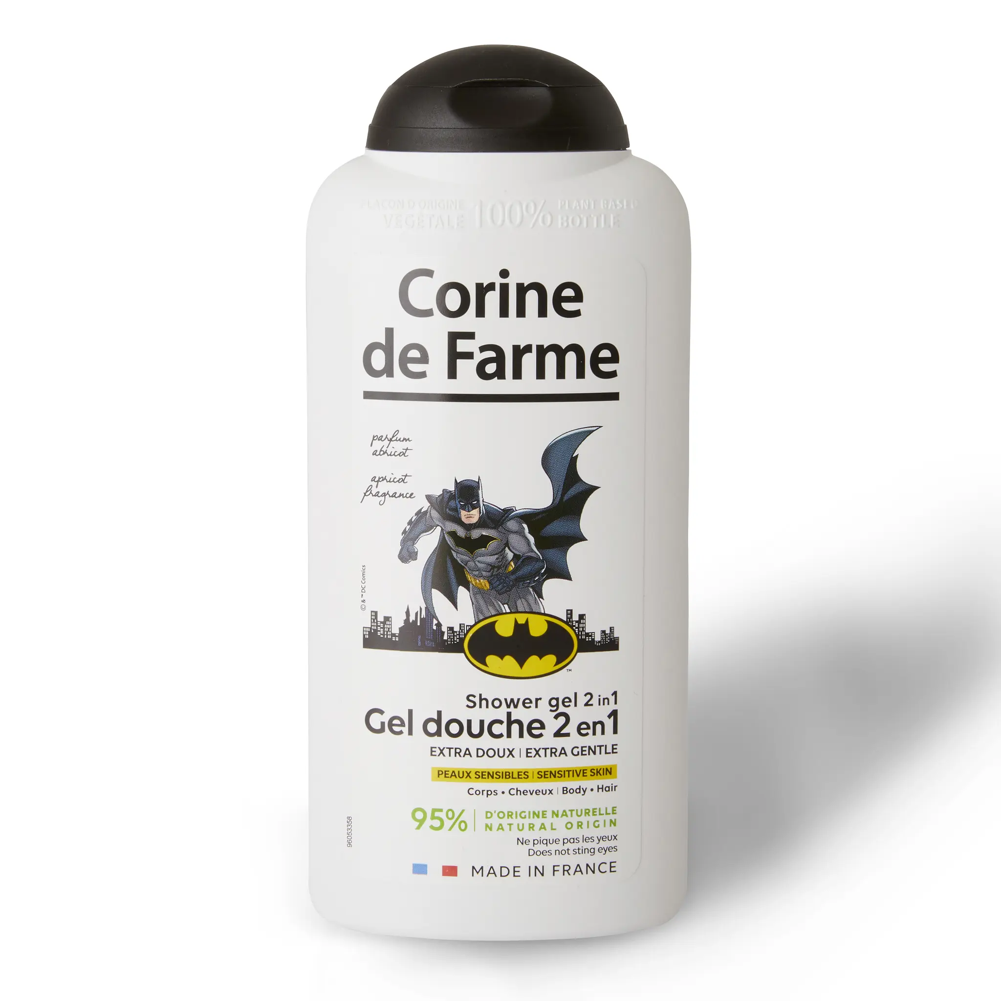 CORINE DE FARME Gel douche Batman 2 en 1 extra doux pour peaux sensibles parfum abricot