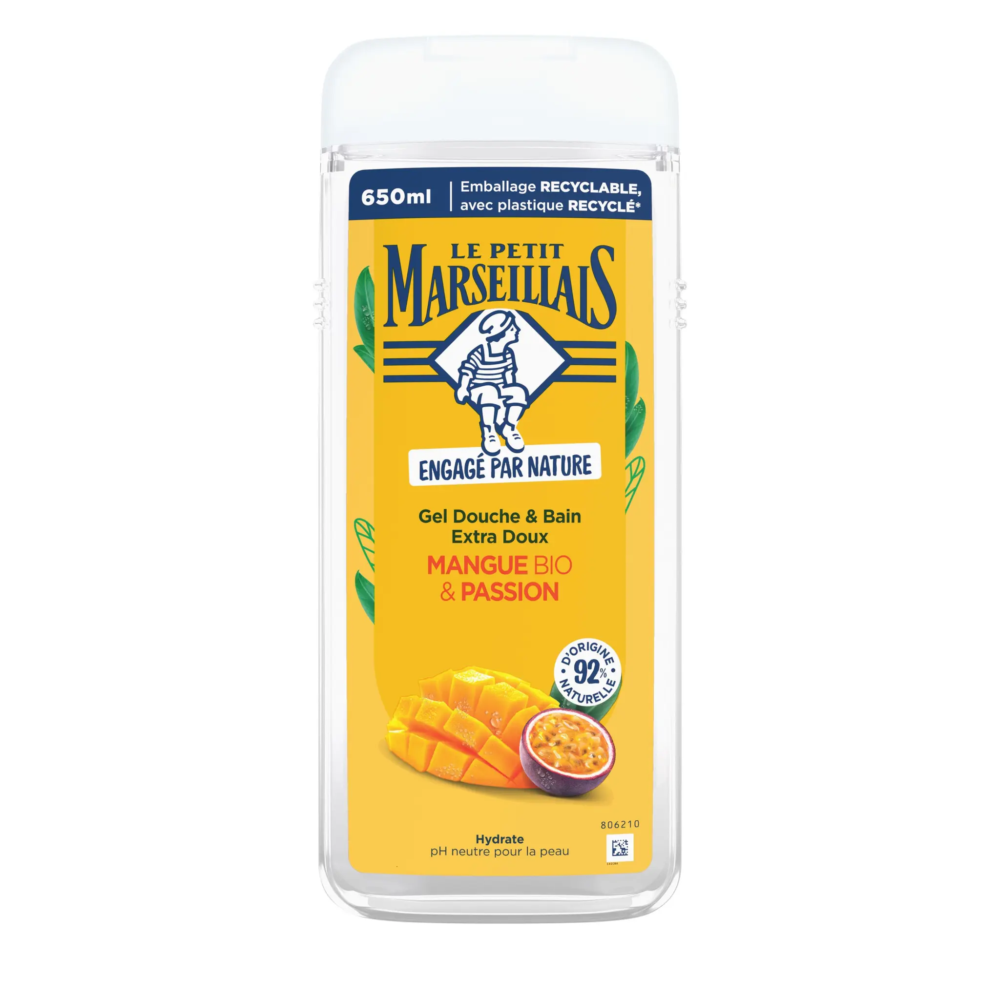 LE PETIT MARSEILLAIS Gel douche et bain extra doux mangue bio et passion
