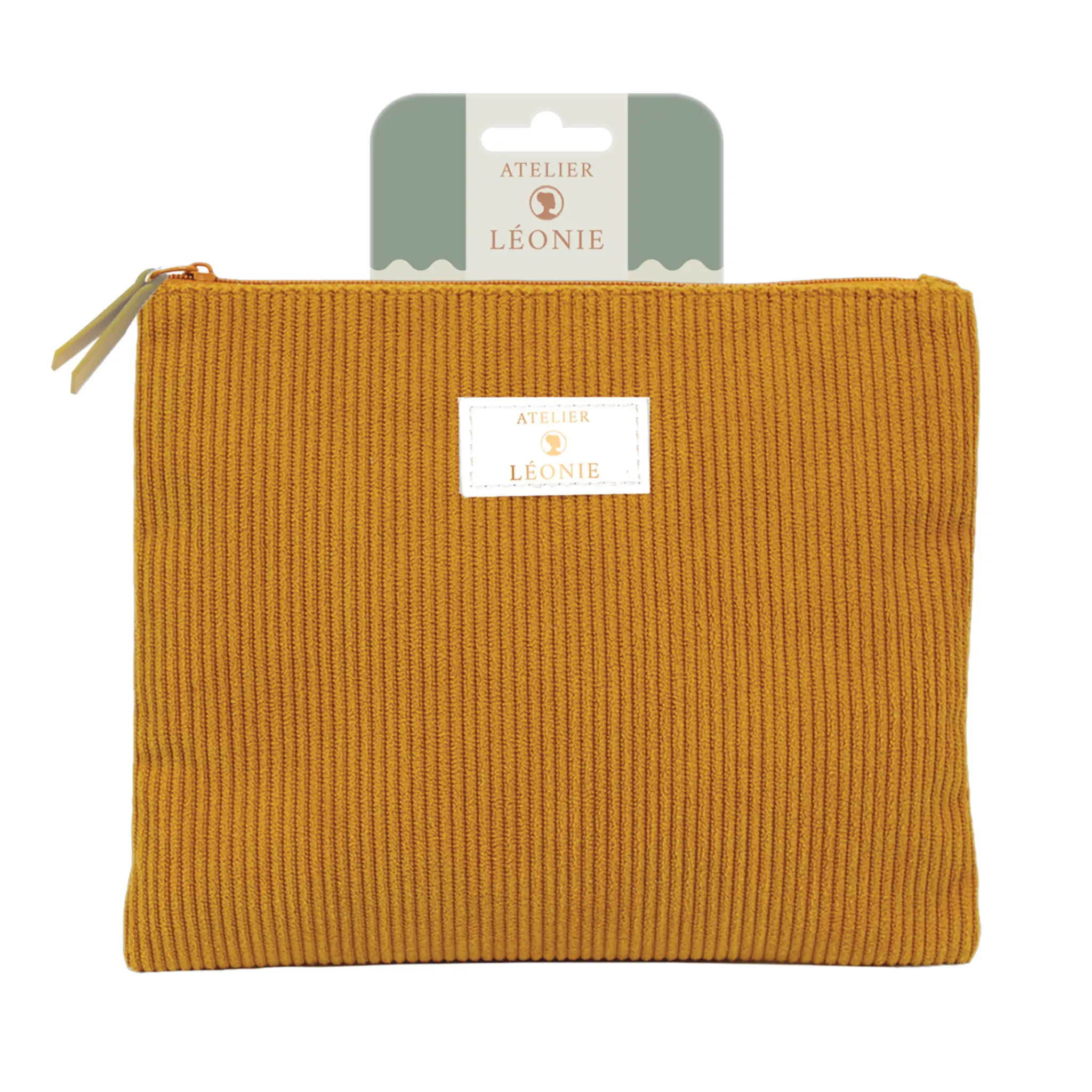 FRENCH TENDANCE Atelier Léonie pochette de toilette femme velours côtelé  21cm X 17cm