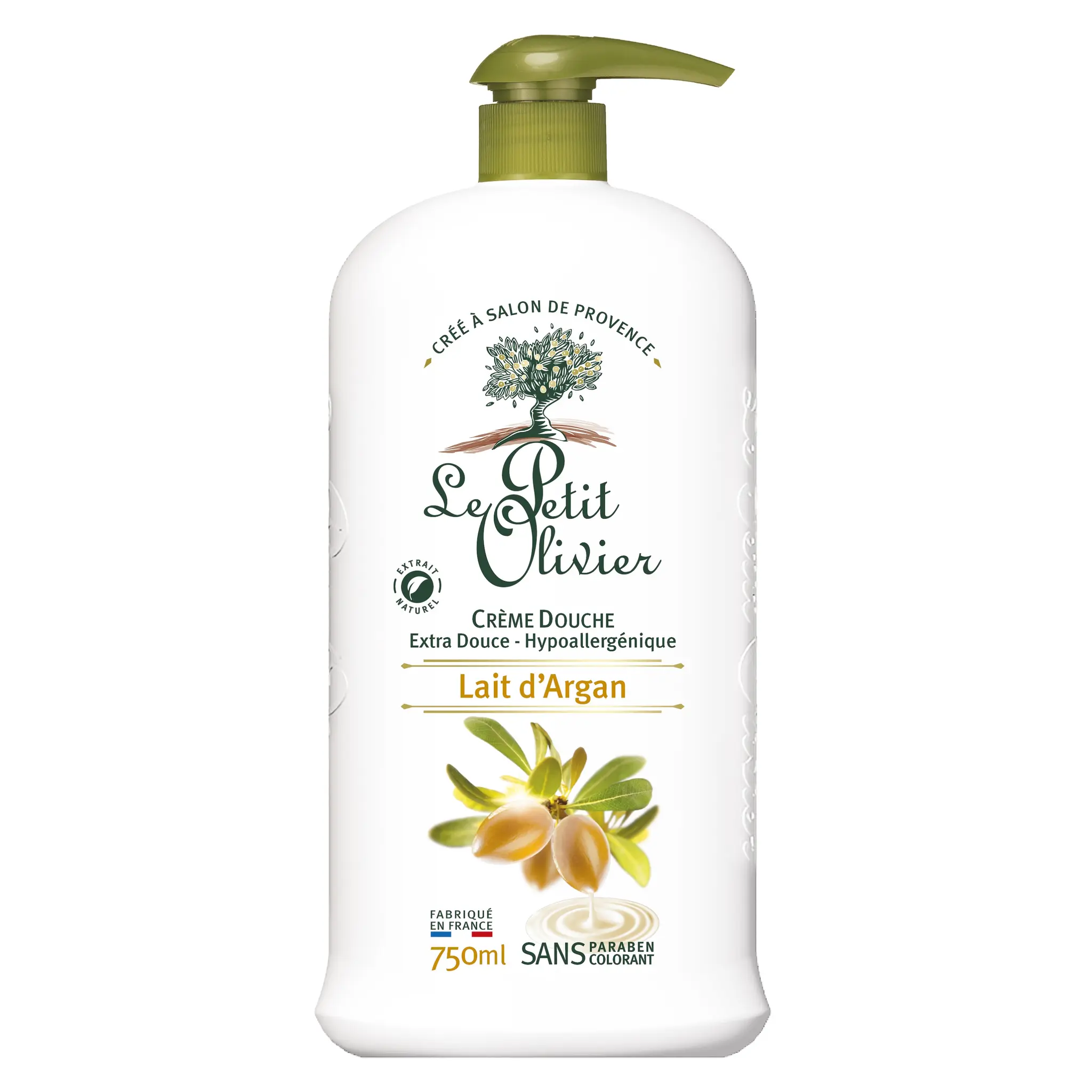 LE PETIT OLIVIER Crème de douche hypoallergénique au lait d'argan