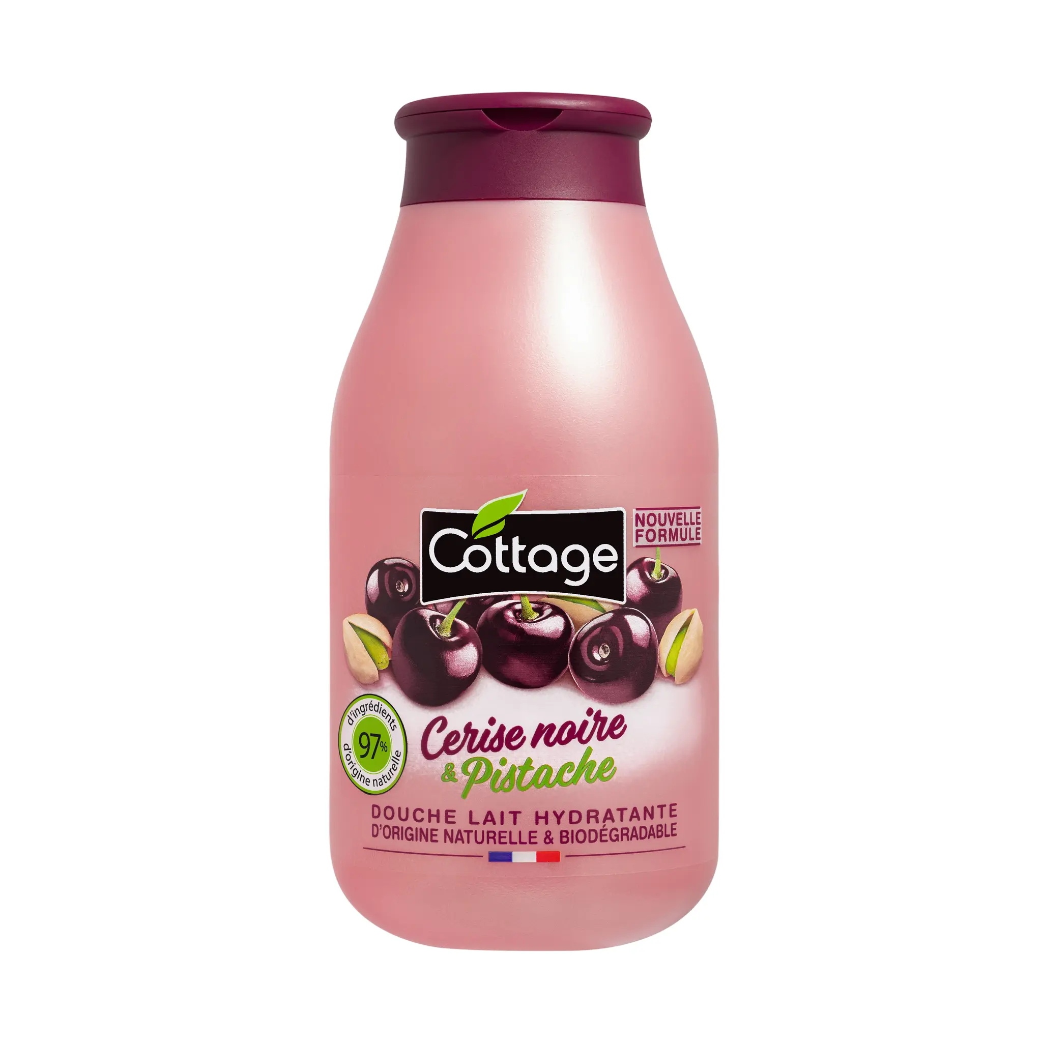 COTTAGE Gel douche lait hydratant à la cerise noire et pistache