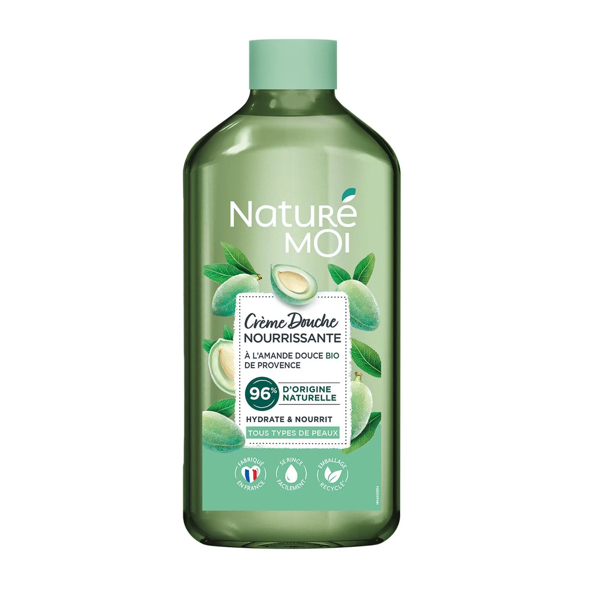 NATURE & MOI Crème douche nourrissante à l'amande douce bio tout types de peaux