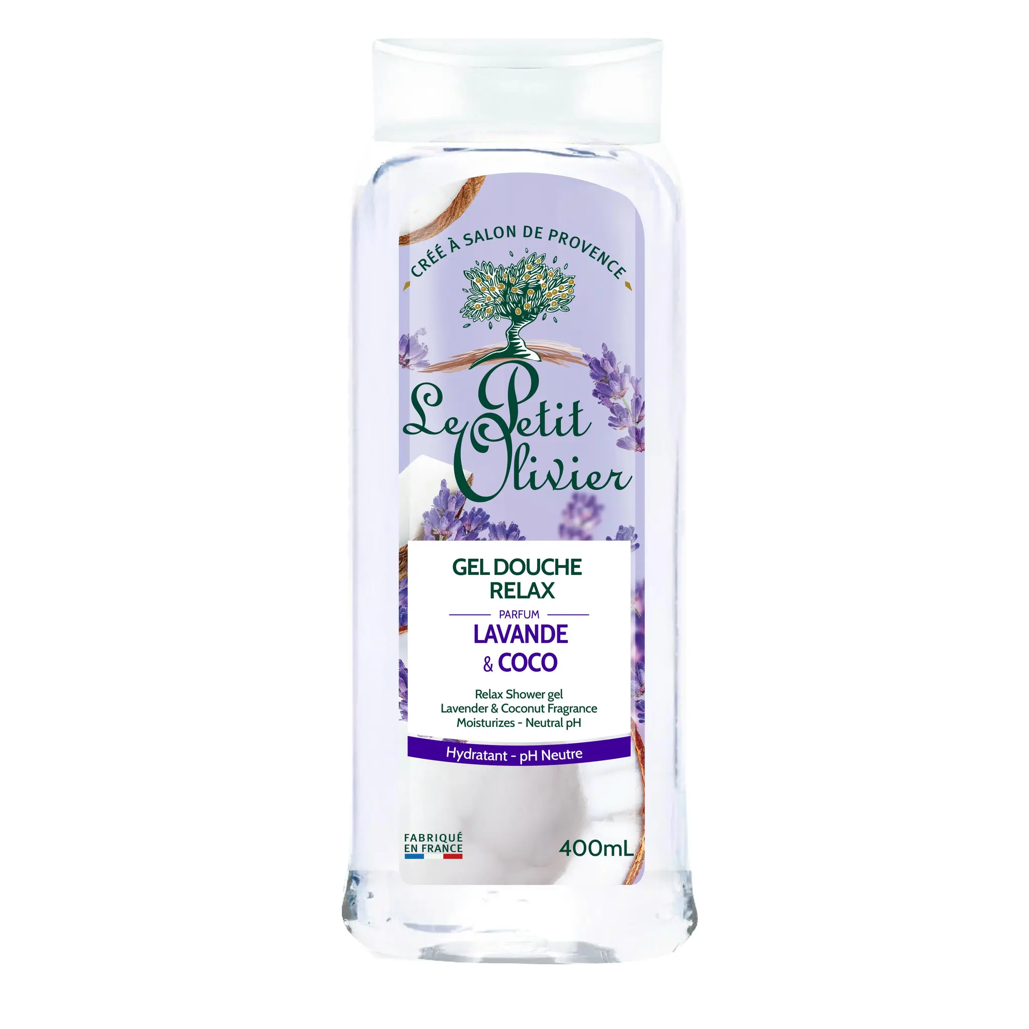 LE PETIT OLIVIER Gel douche relax parfum lavande coco