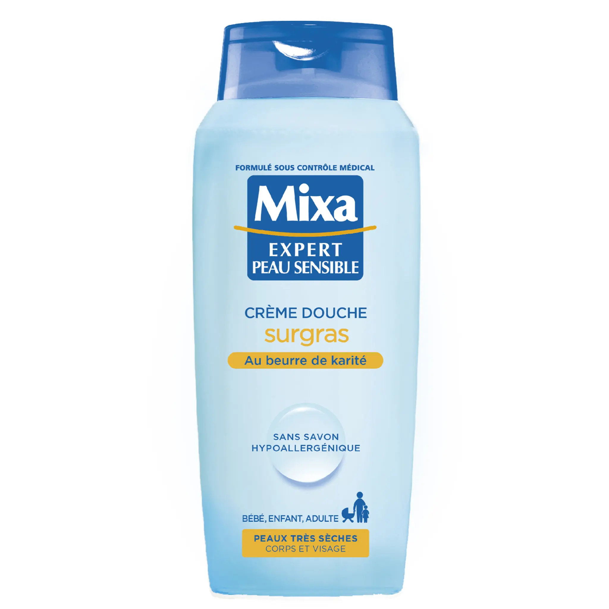 MIXA Crème douche surgras au beurre de karité peaux très sèches