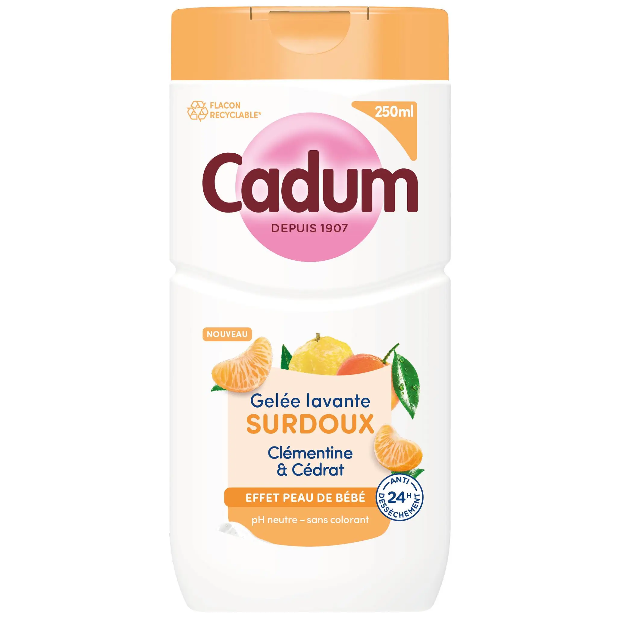 CADUM Gelée lavante surdoux clémentine et cédrat