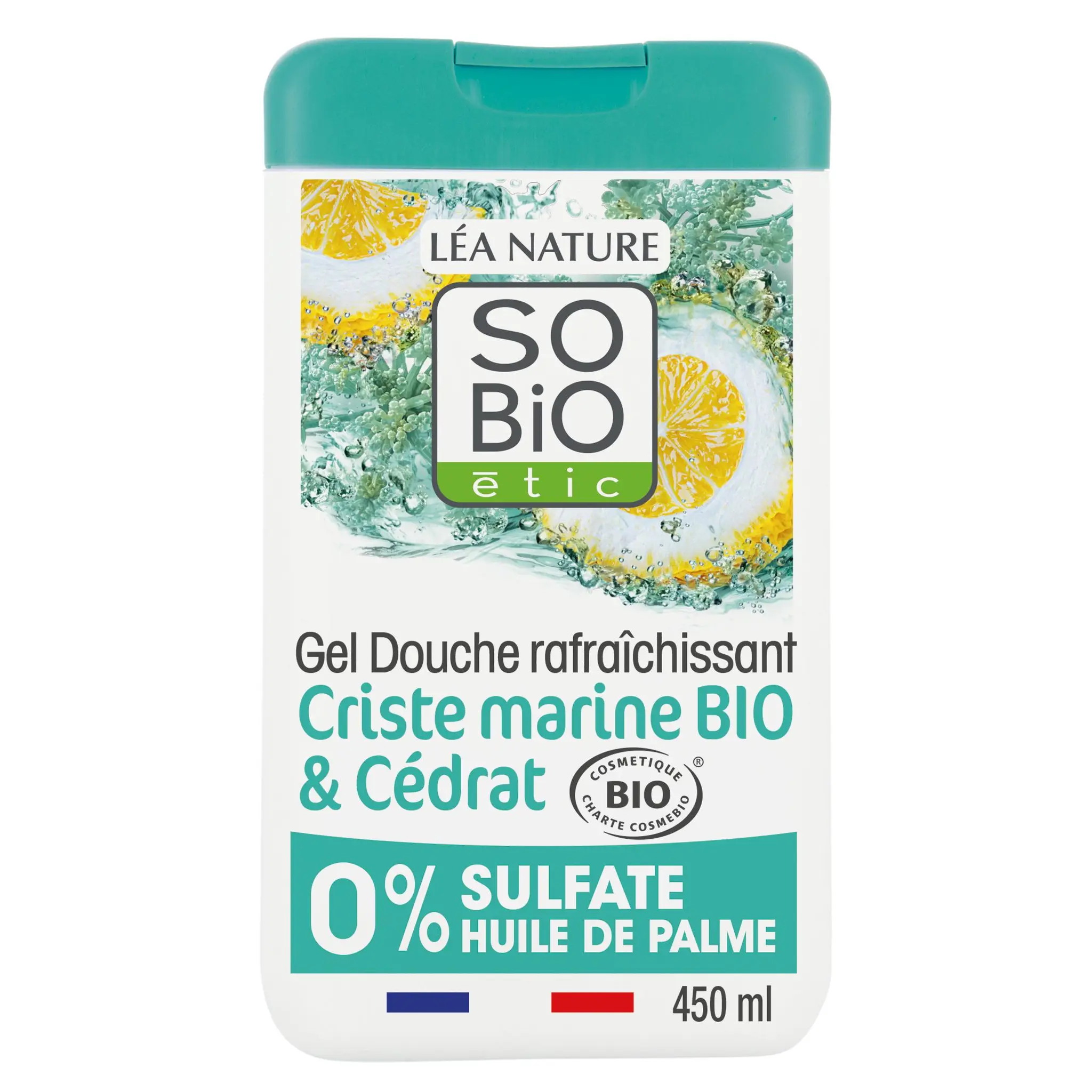 SO BIO ETIC Gel douche rafraîchissant criste marine bio & cédrat