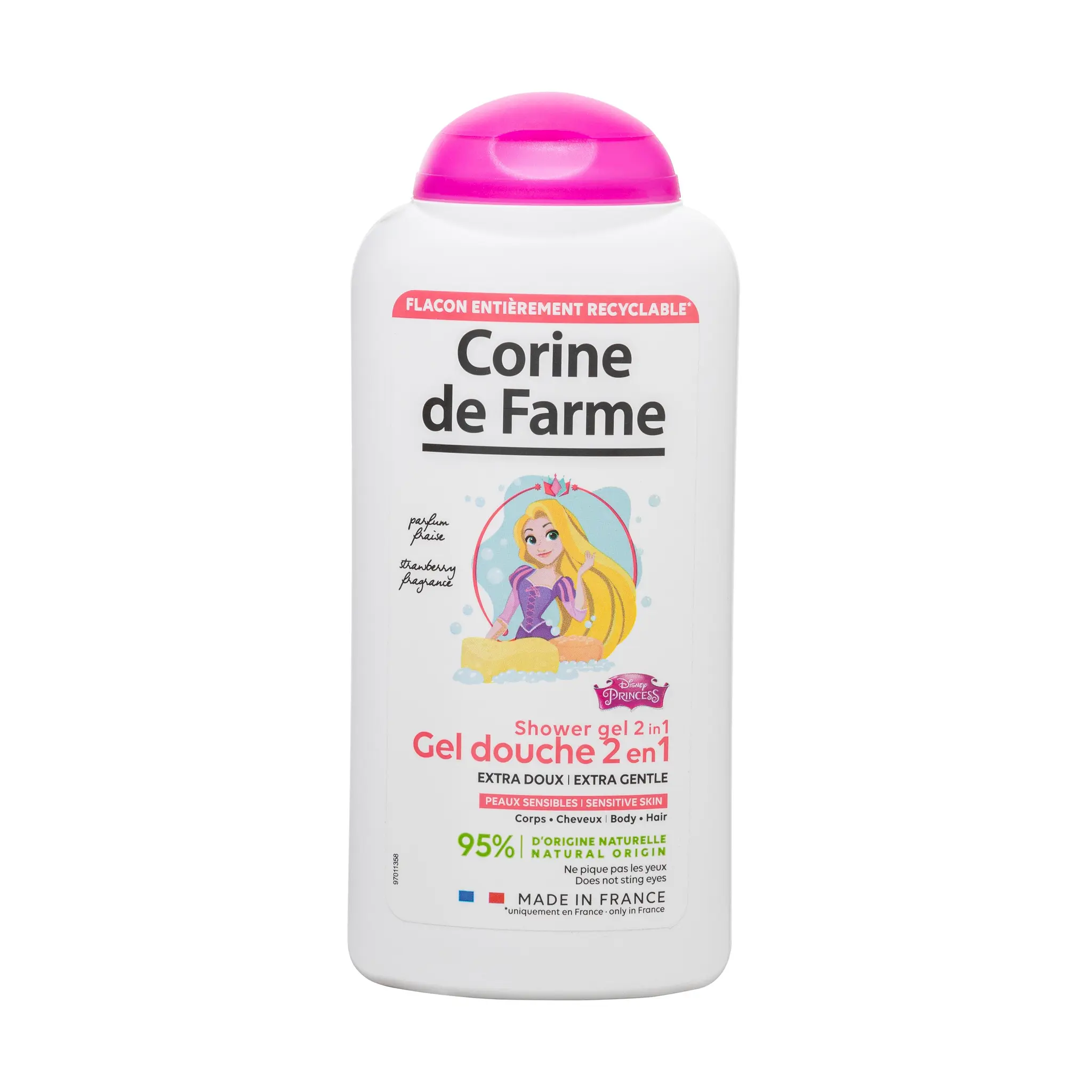 CORINE DE FARME Gel douche 2en1 parfum fraise
