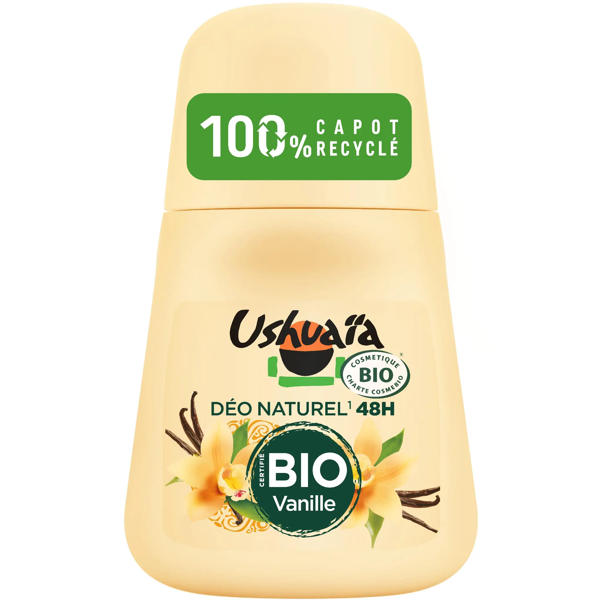 USHUAIA Déodorant bille bio 48h vanille
