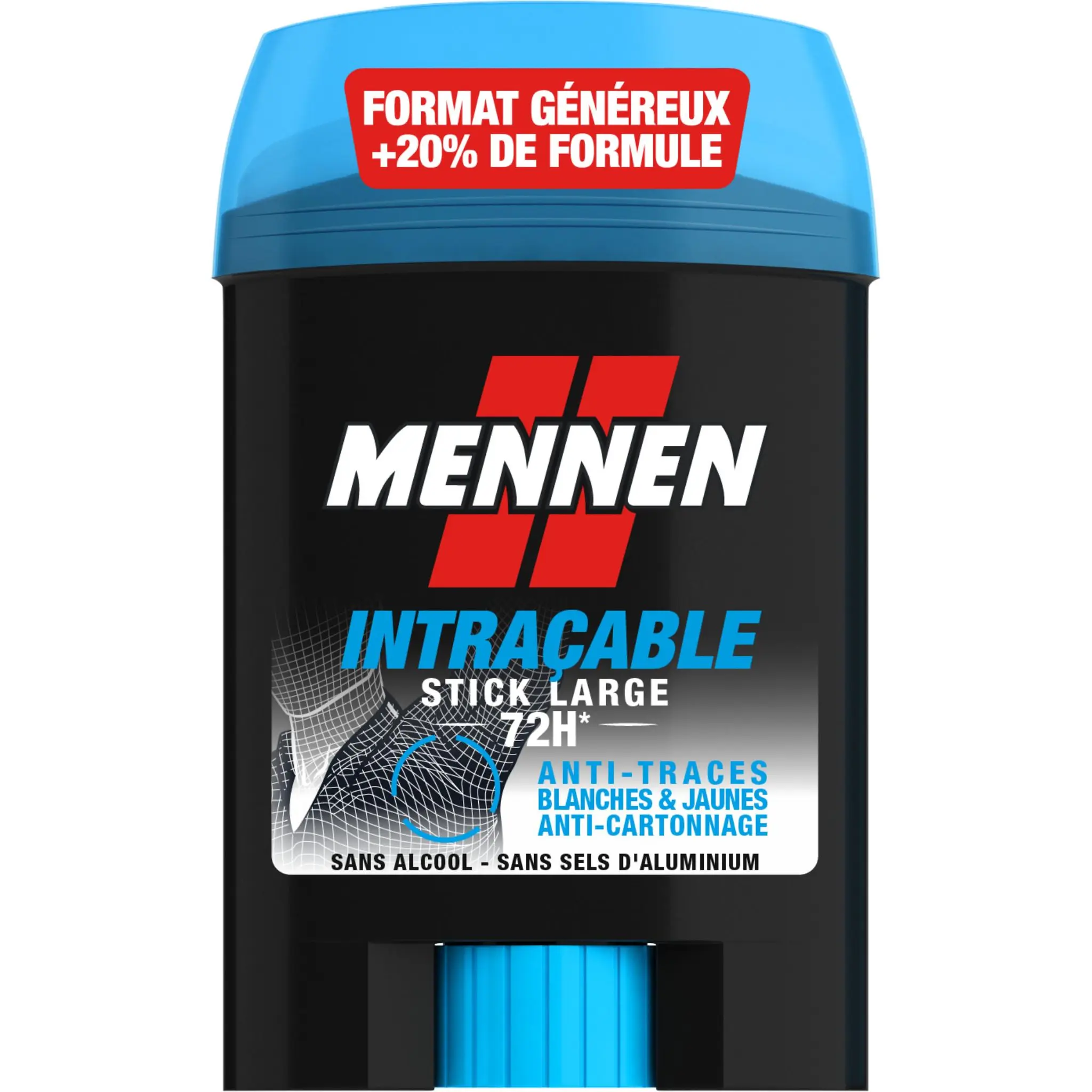 MENNEN Déodorant stick homme 72h anti-traces, sans sels d'aluminium