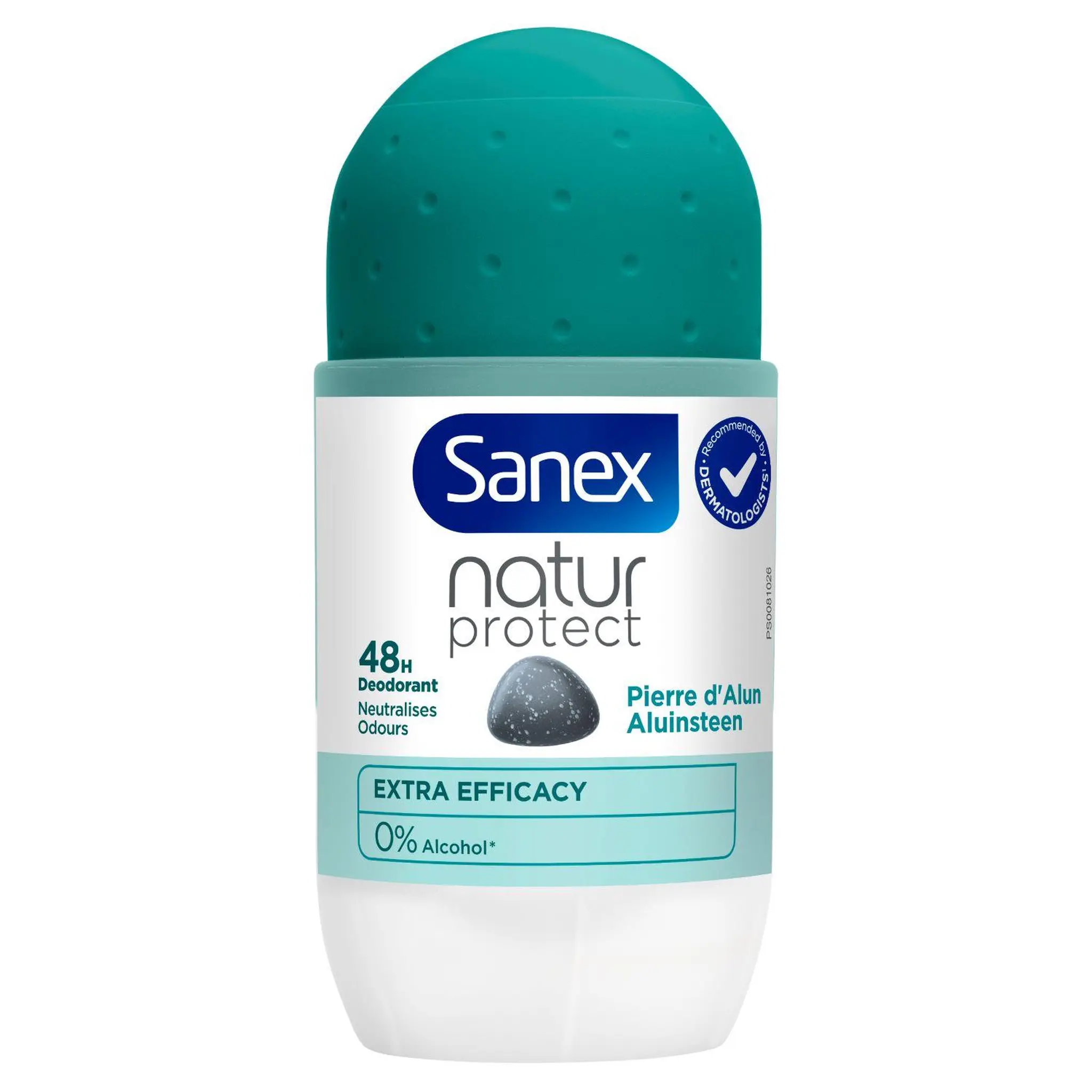 SANEX Natur Protect déodorant 48h extra efficacy pierre d'alun roll-on