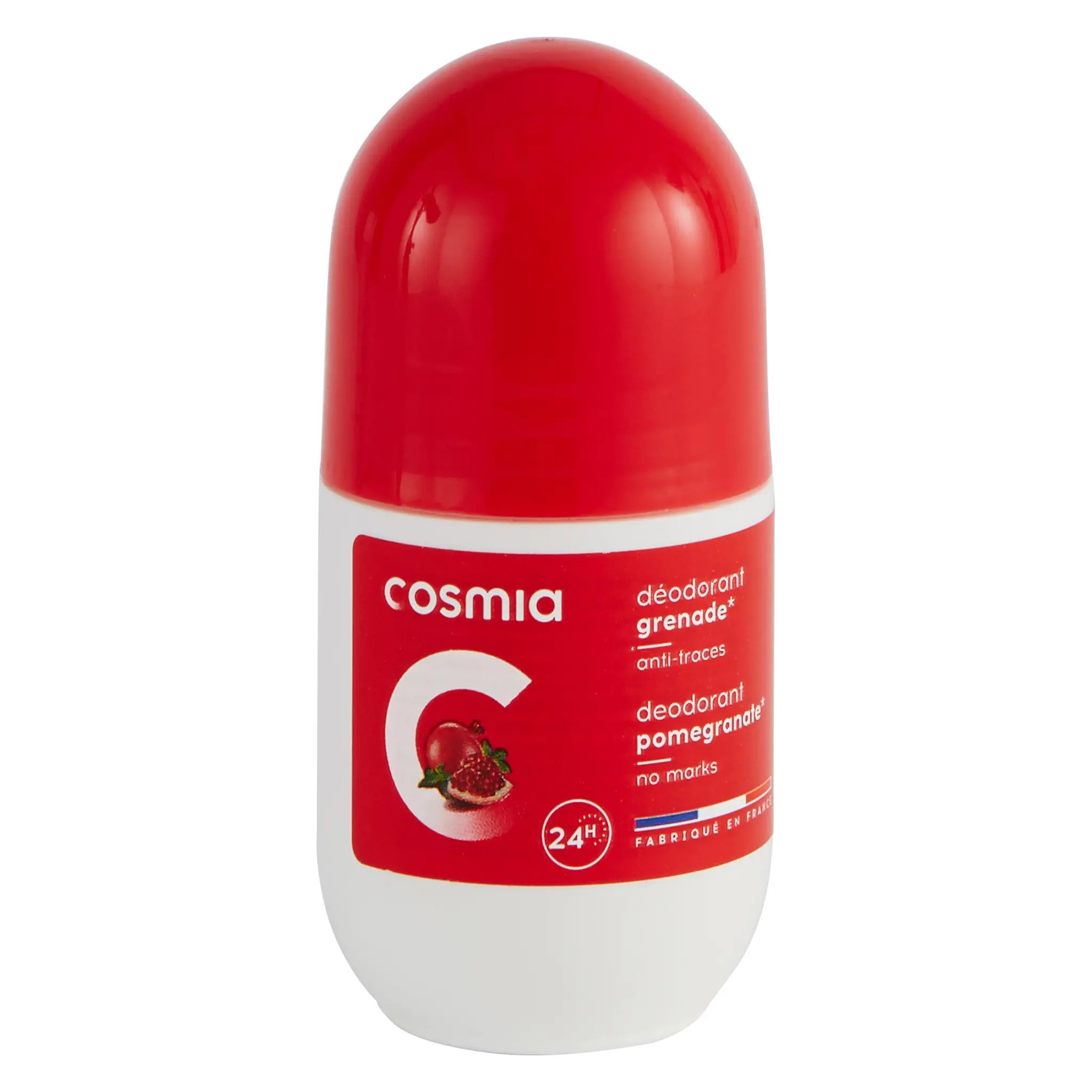 COSMIA Déodorant bille anti-traces grenade sans sels d'aluminium