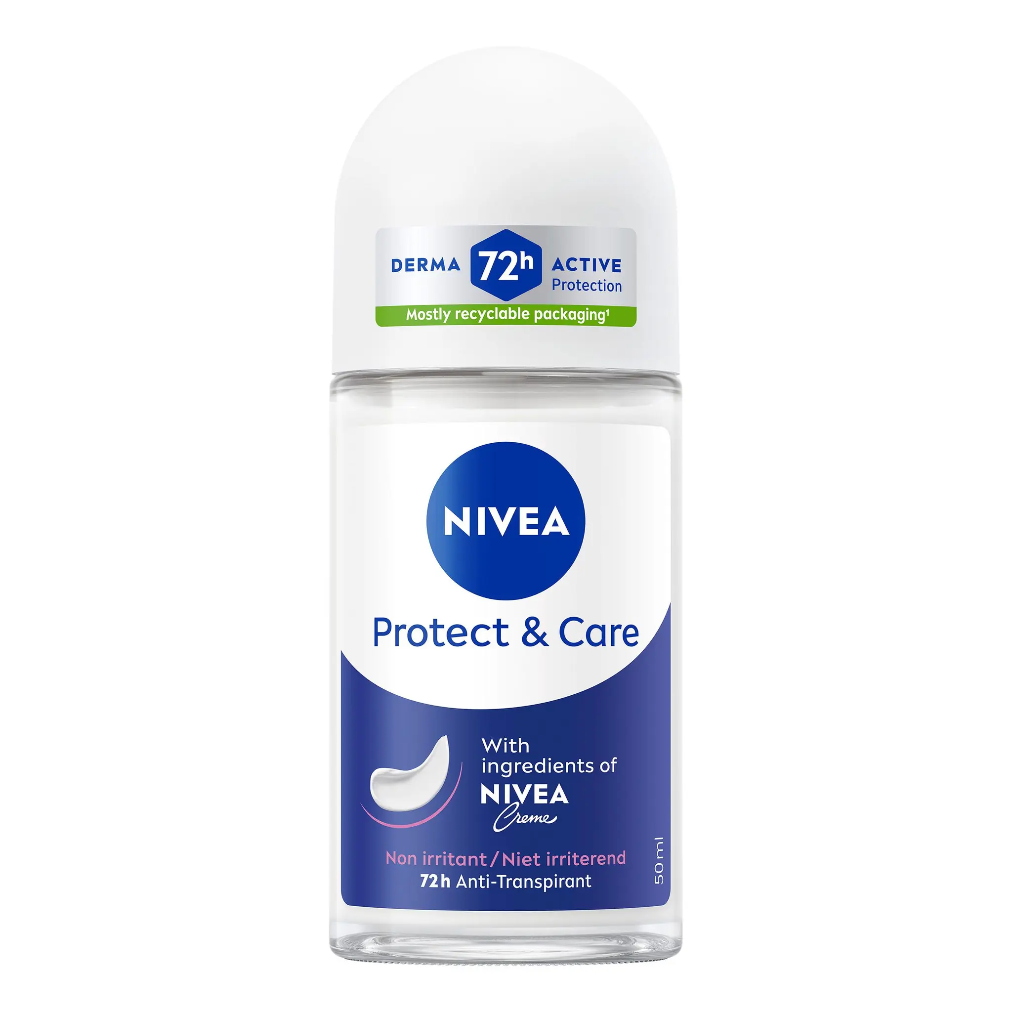 NIVEA Protect&Care Déodorant bille 72h avec ingrédients de nivéa crème
