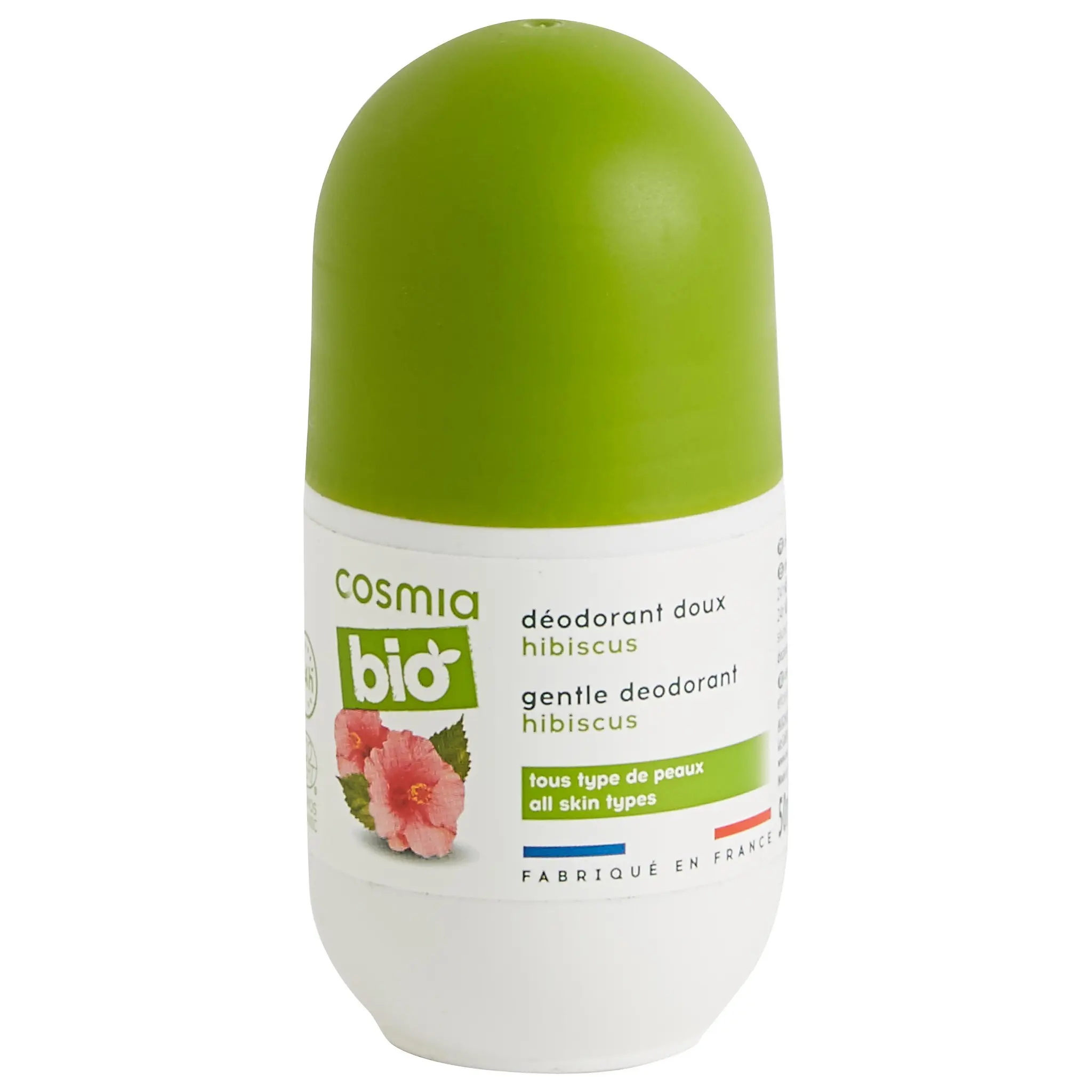 COSMIA BIO Déodorant bille bio femme 24h doux à l'hibiscus tous type de peaux
