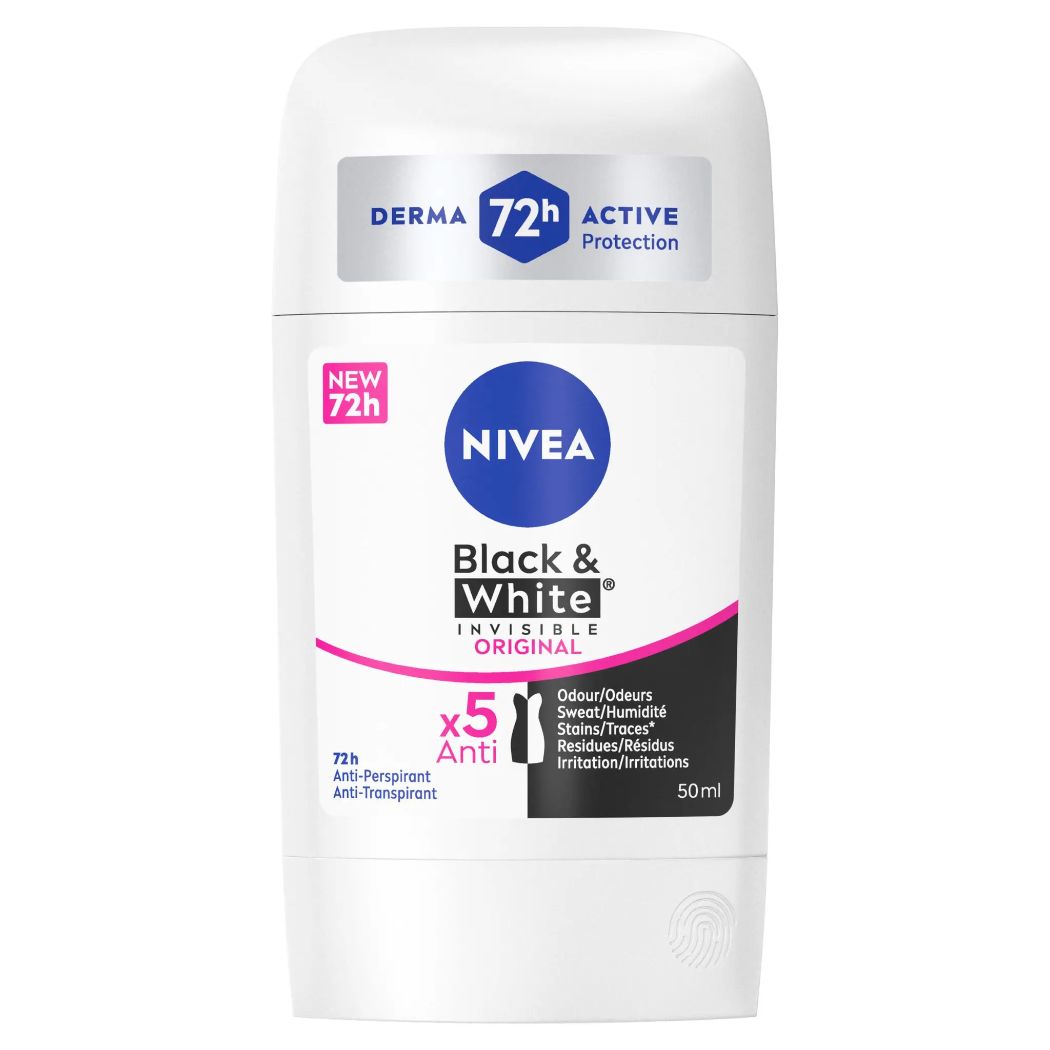 NIVEA Déodorant stick black & white original 72H