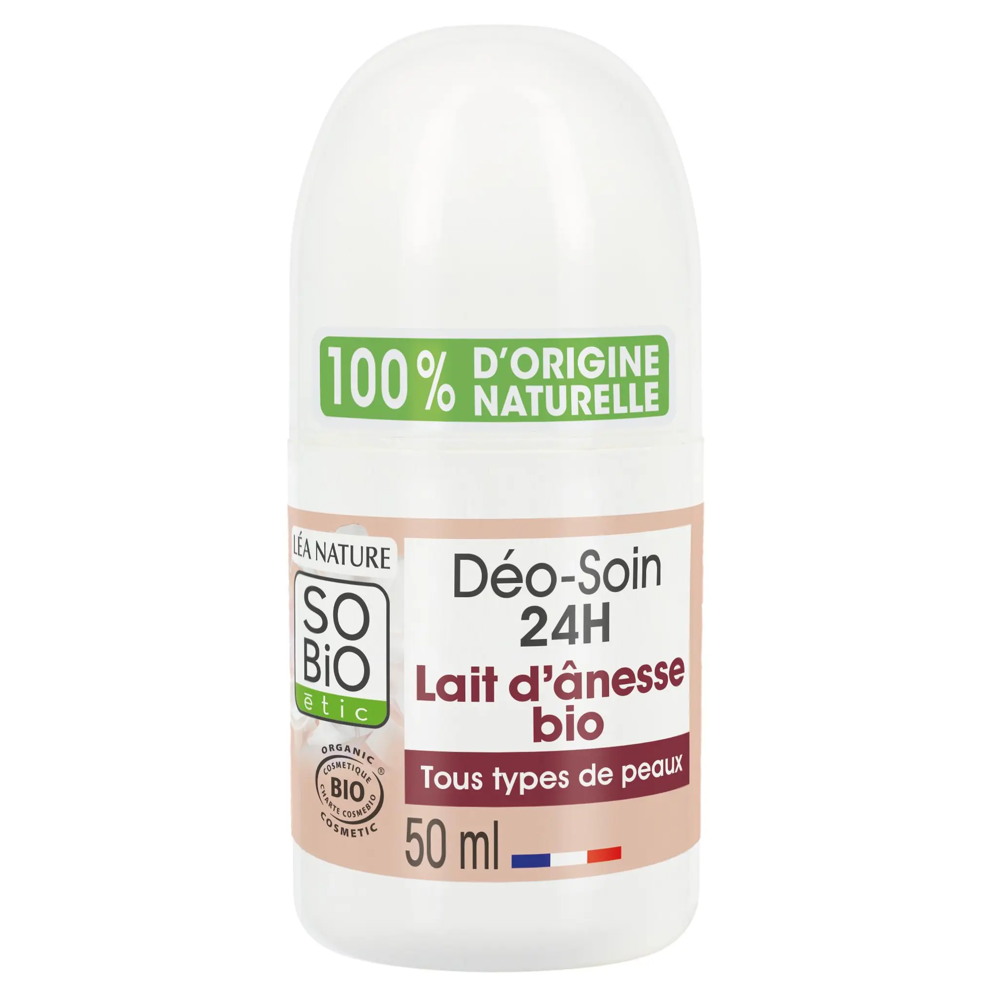 SO BIO ETIC Déodorant soin bille 24H au lait d'ânesse bio tous types de peaux