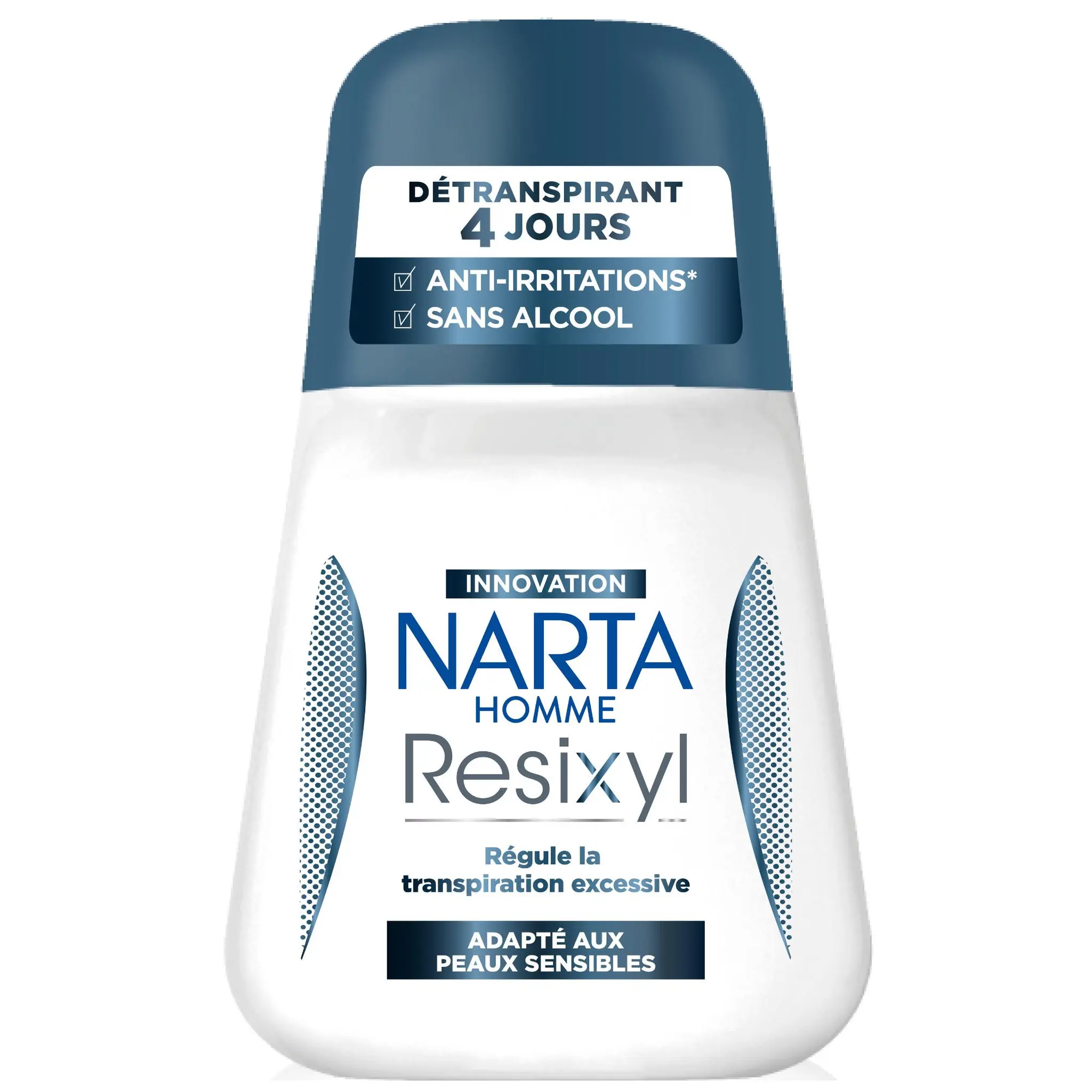 NARTA Homme Resixyl Déodorant bille détranspirant anti-irritations adapté aux peaux sensibles