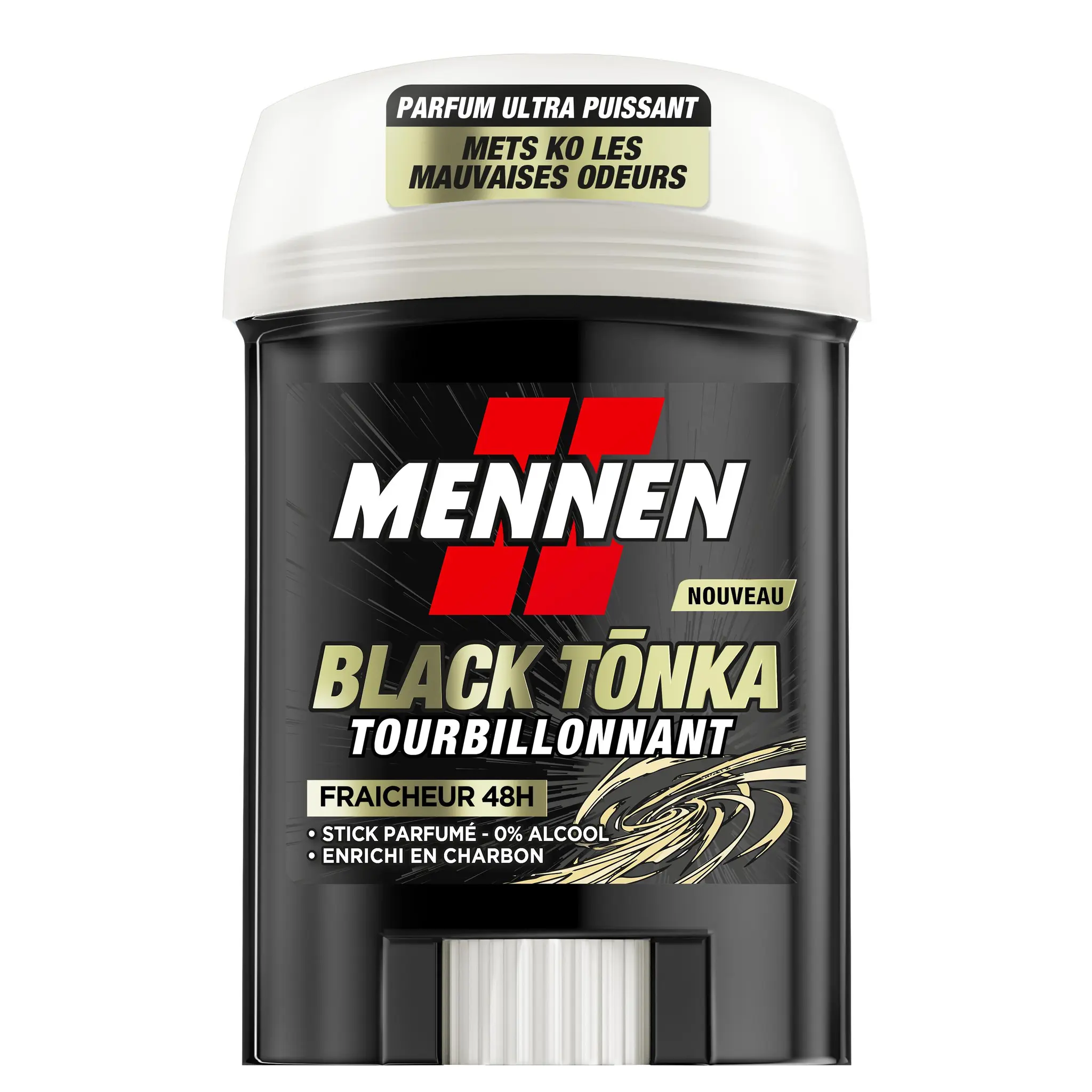 MENNEN Black tonka tourbillonnant déodorant stick 48h homme