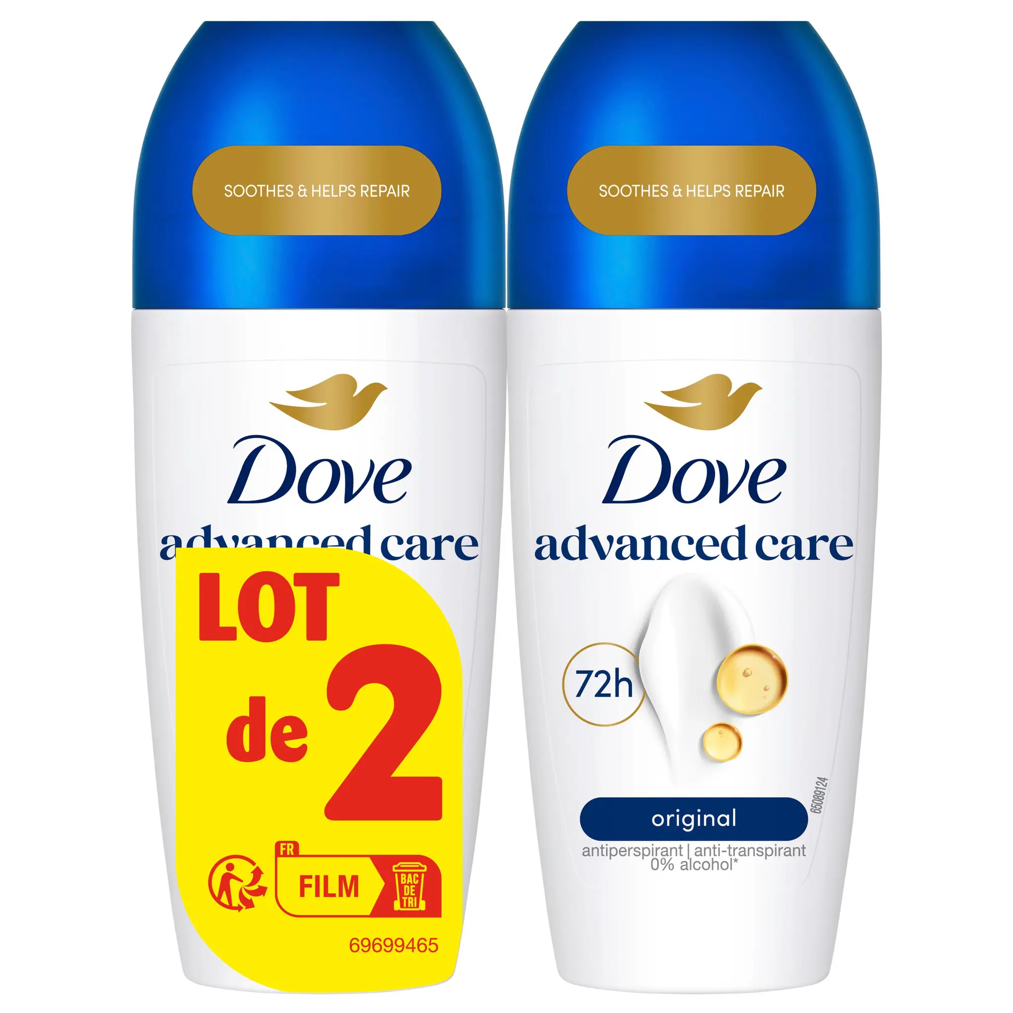 DOVE Déodorant bille original 72H