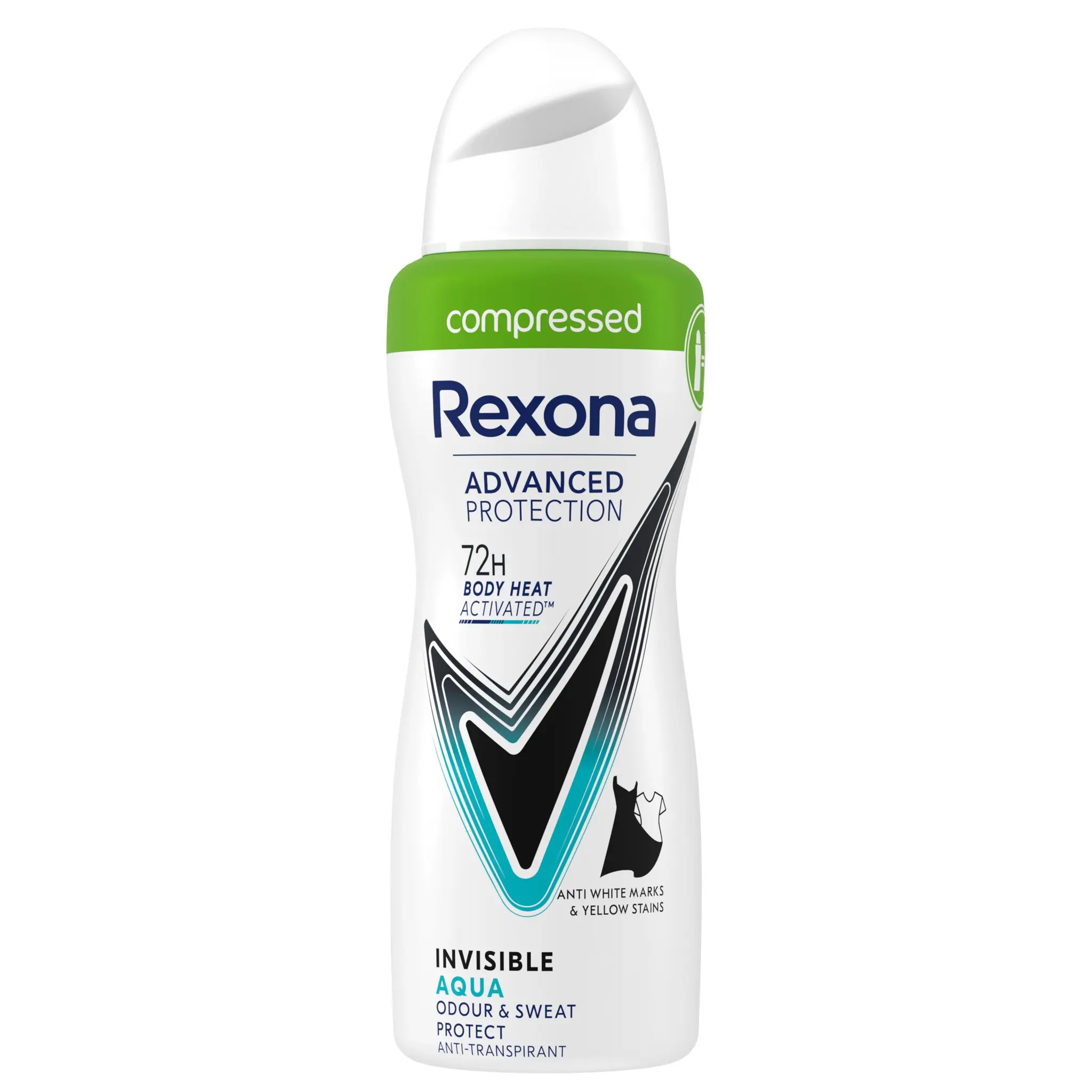 REXONA Déodorant spray compressé 72h anti-transpirant anti-traces