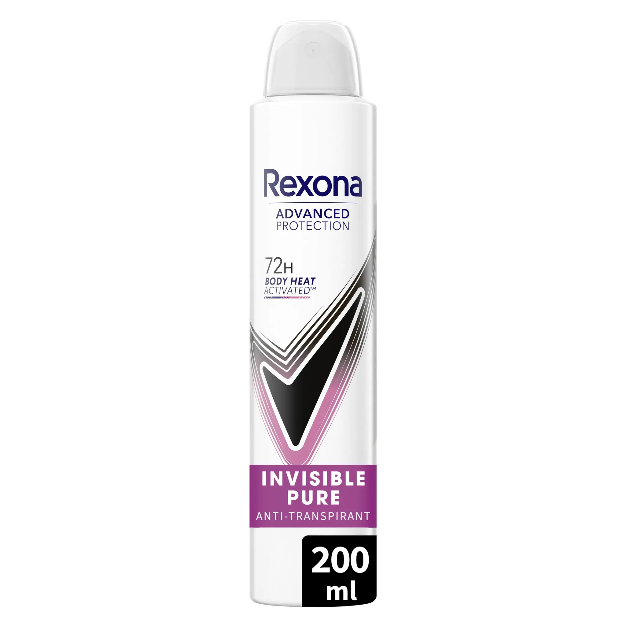 REXONA Déodorant spray 72h invisible pure anti-traces anti-transpirant