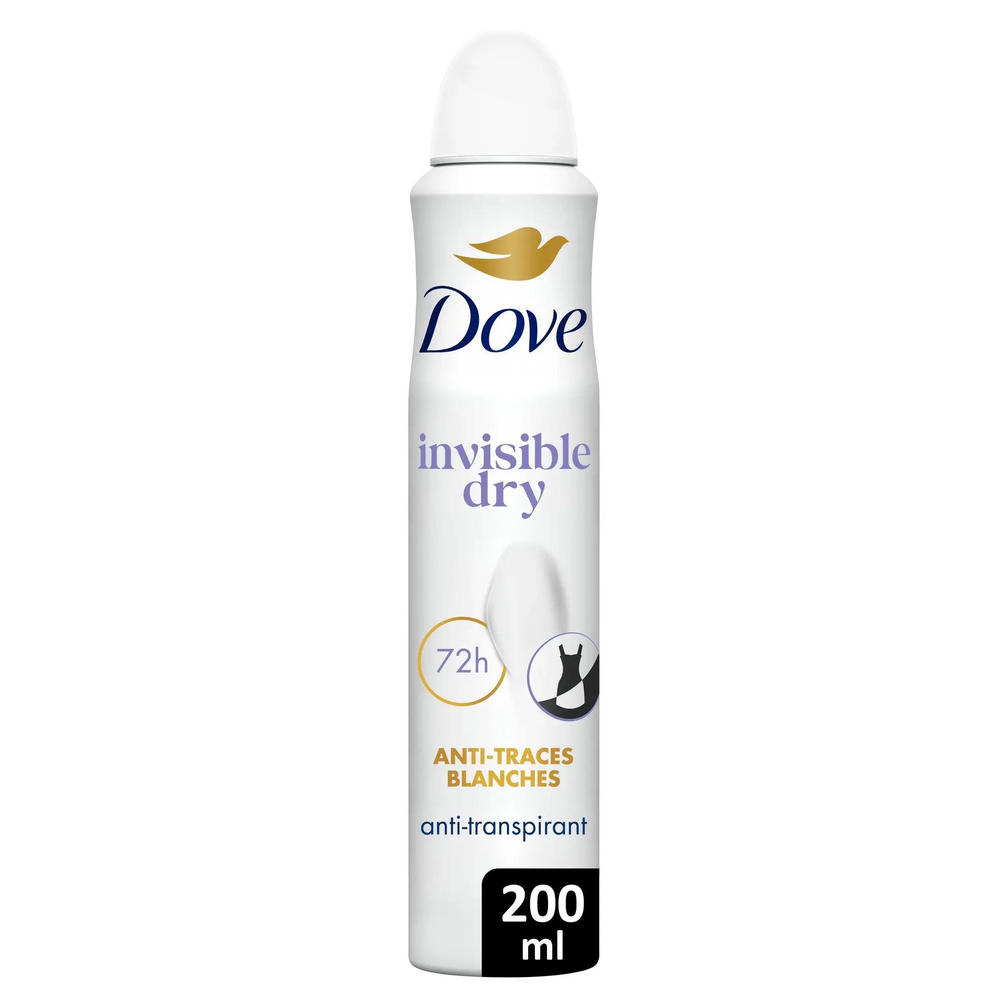 DOVE Déodorant spray invisible dry anti-traces blanches parfum freesia et violette
