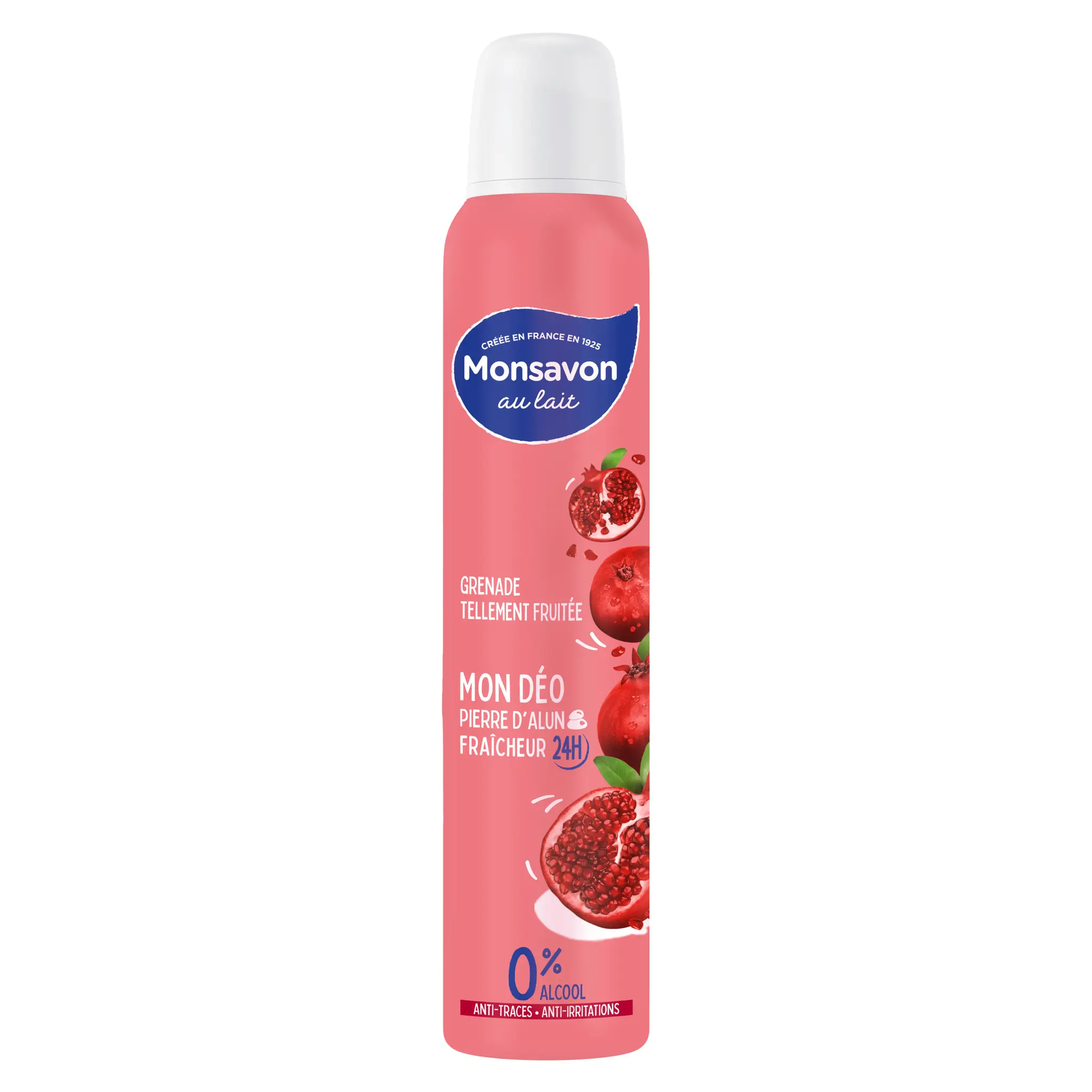 MONSAVON Déodorant Femme spray antibactérien grenade & hibiscus