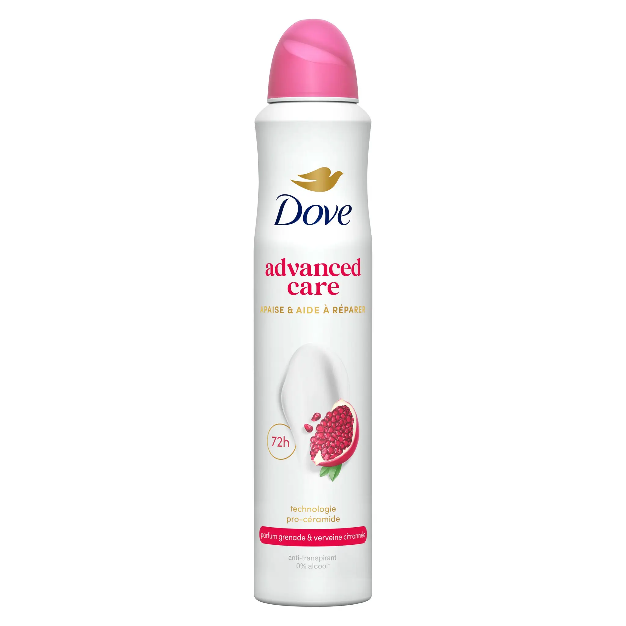 DOVE Advance care Déodorant apaise et aide à réparer parfum grenade et verveine citronnée