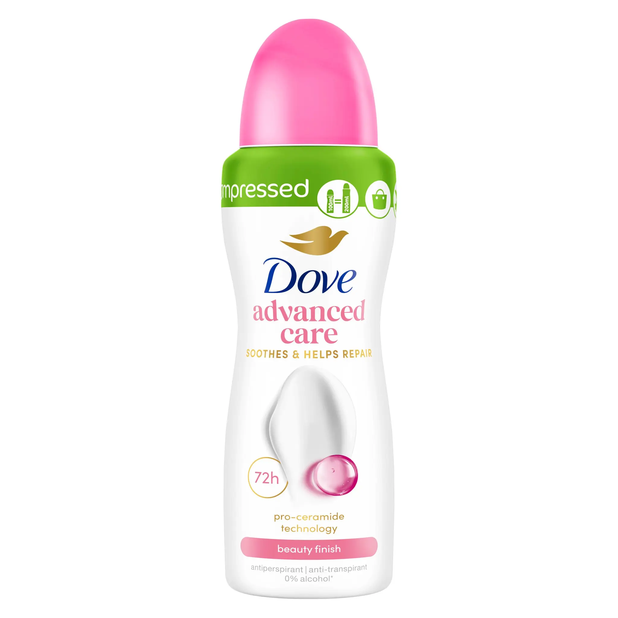 DOVE Déodorant spray compressé advanced care 72H beauty finish