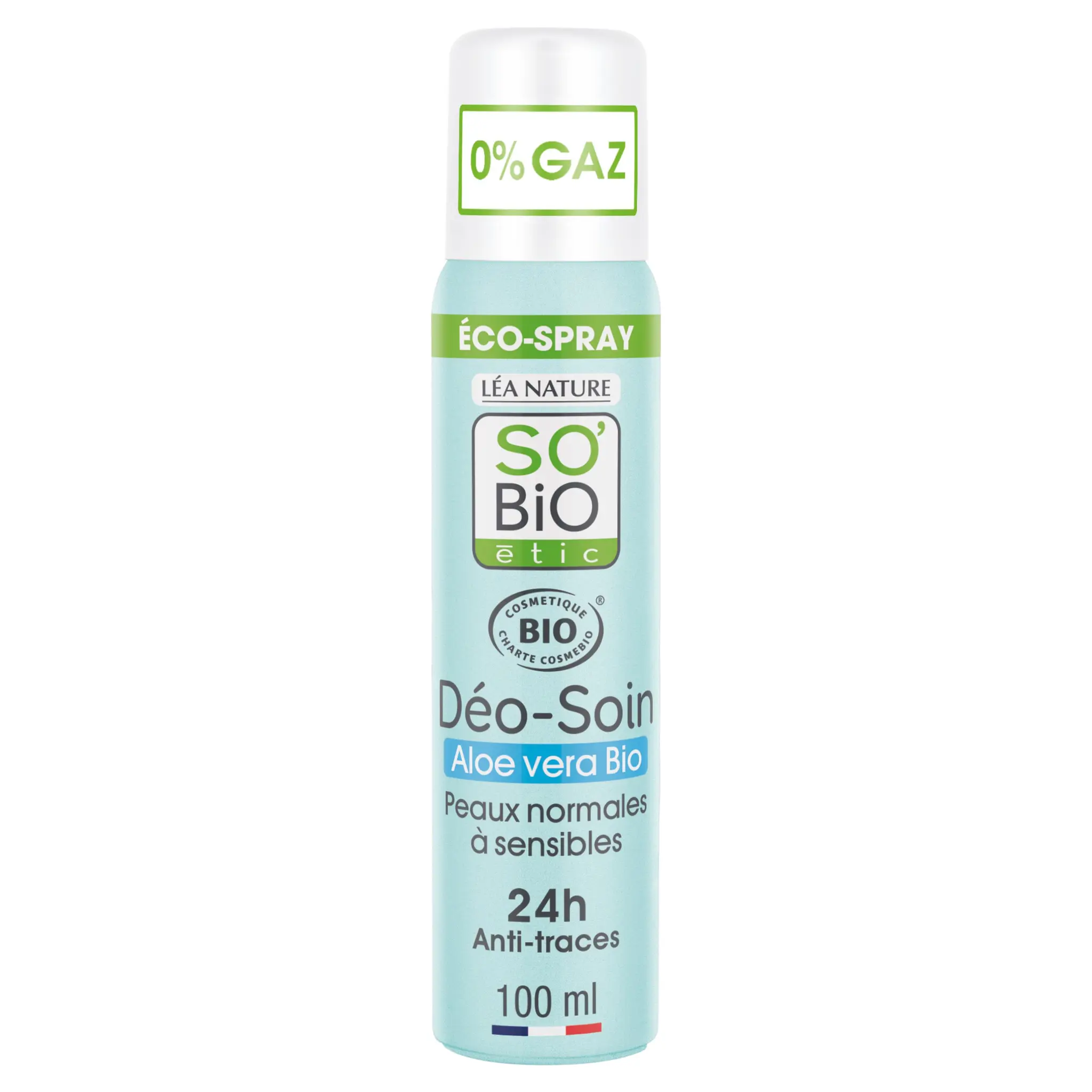 SO BIO ETIC Déodorant spray aloe vera bio anti-traces sans sels d'aluminium
