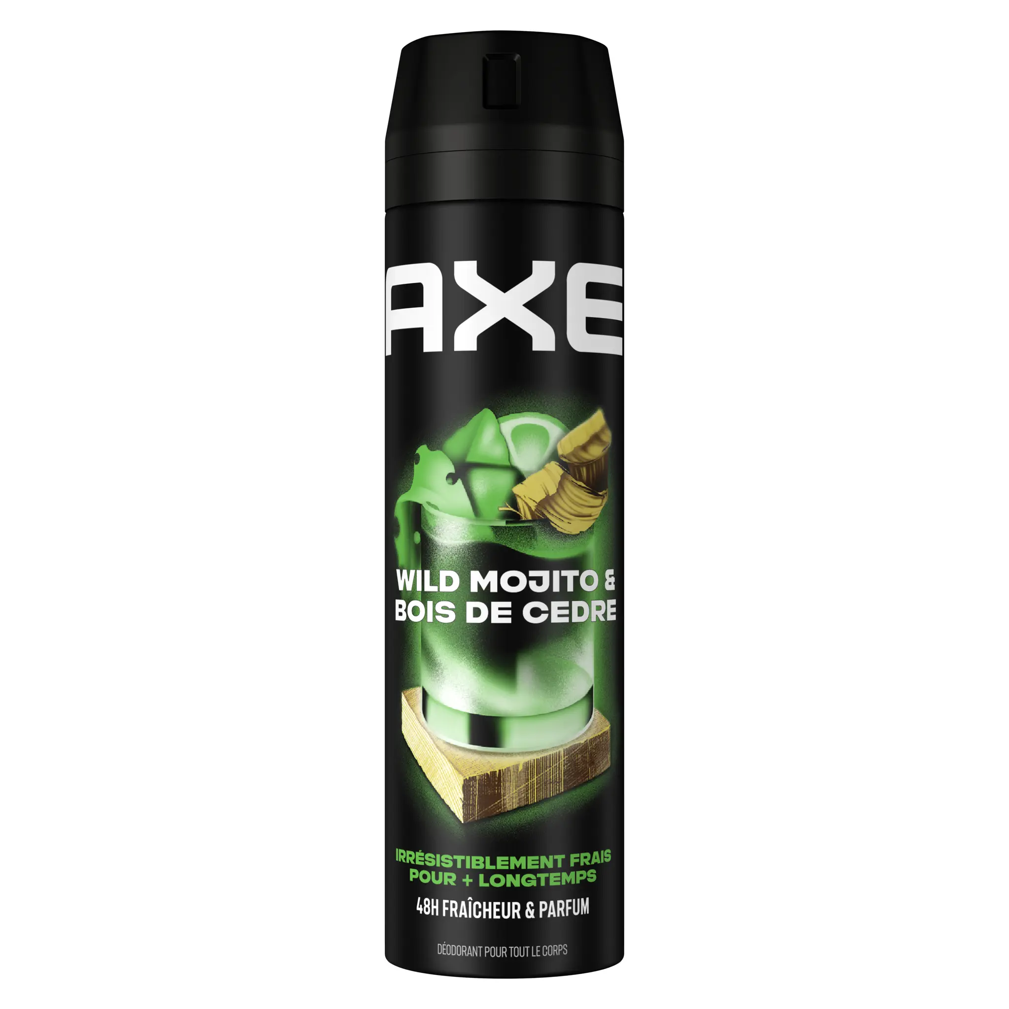 AXE Déodorant spray wild mojito & bois de cèdre irrésistiblement fraîs pour + longtemps 48H fraîcheur et parfum