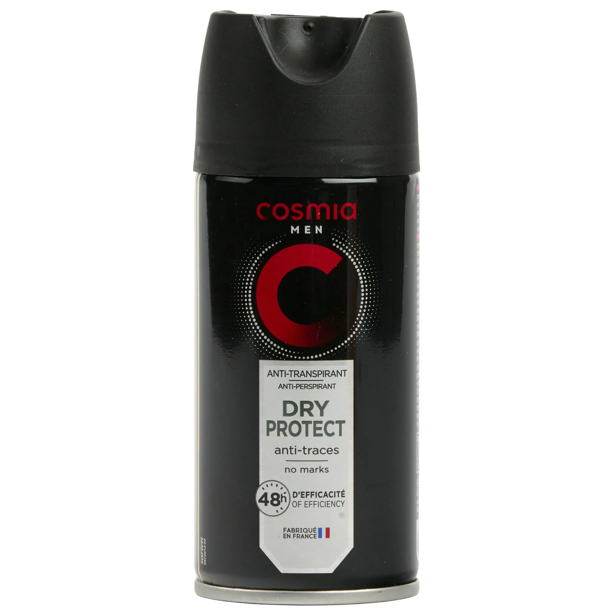 COSMIA MEN Déodorant spray homme 48h dry protect anti-traces