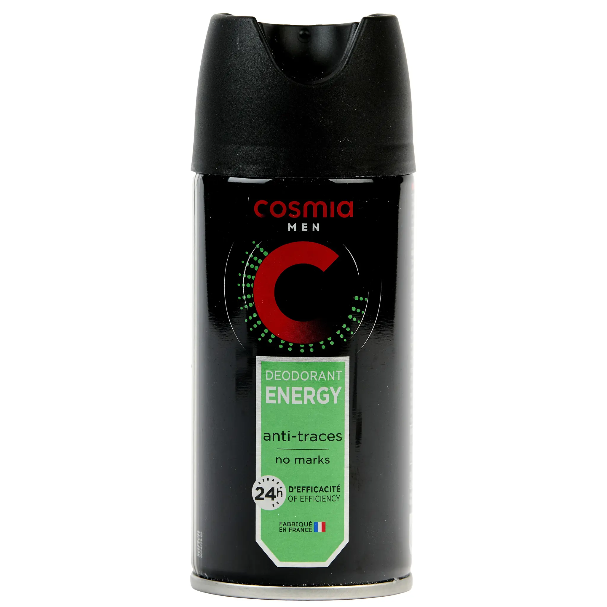 COSMIA MEN Déodorant spray homme 24h énergy anti-traces