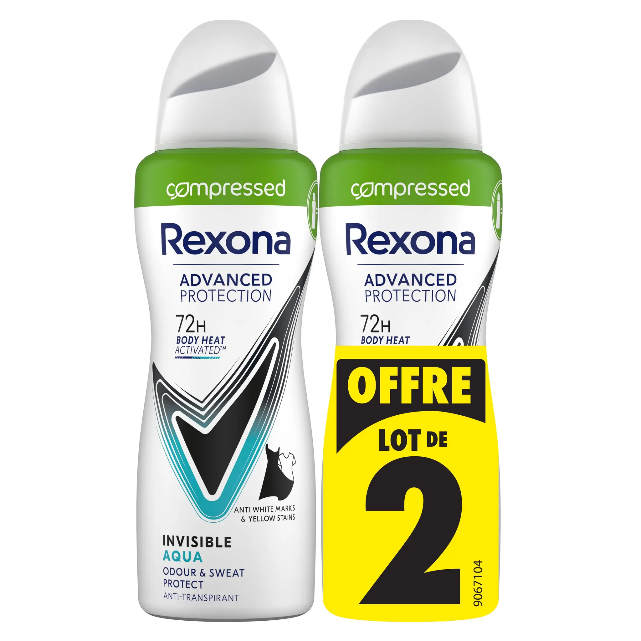 REXONA Déodorants anti-traces invisibles Aqua