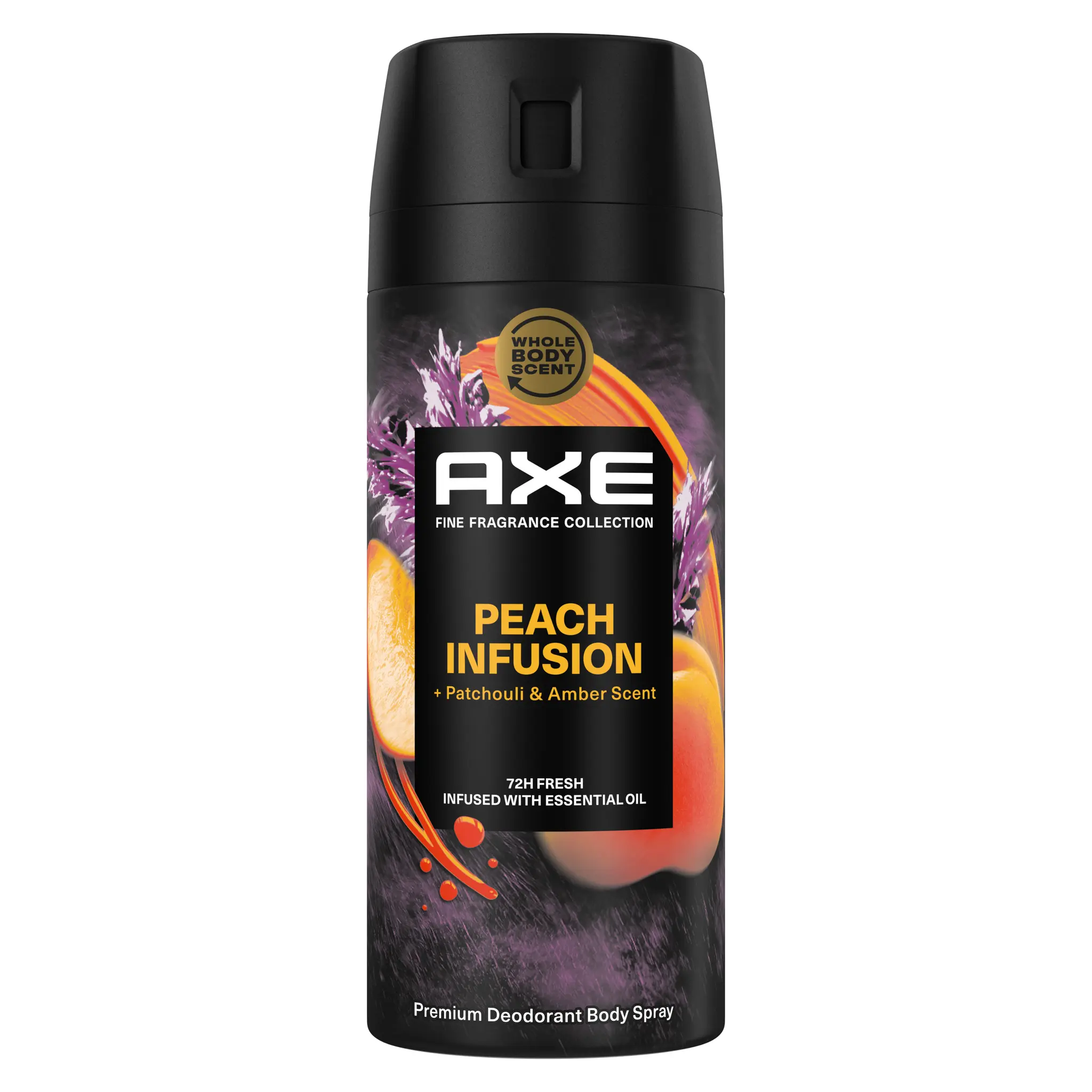 AXE Déodorant spray peach infusion patchouli et parfum d'ambre 72H fresh